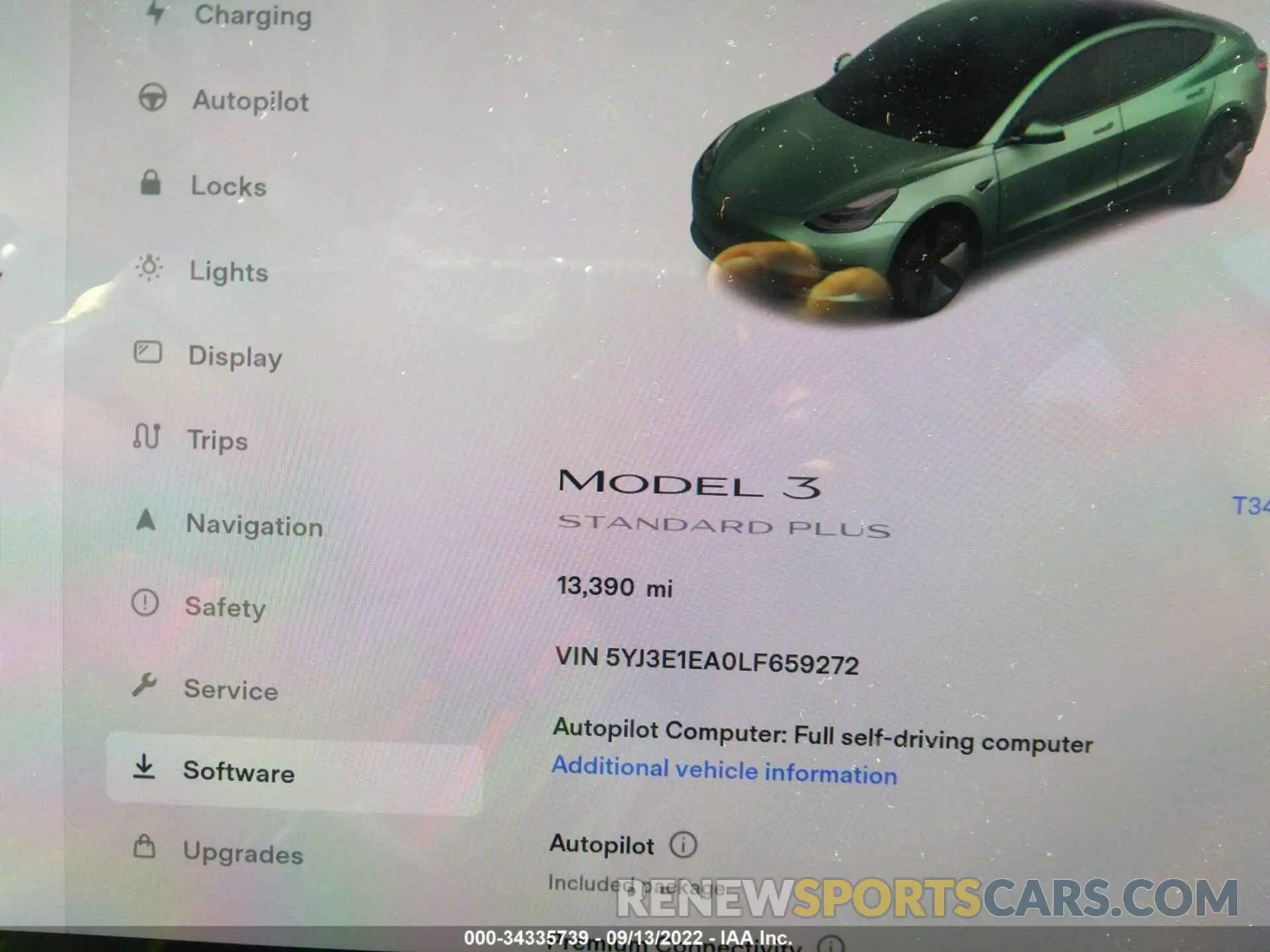 7 Photograph of a damaged car 5YJ3E1EA0LF659272 TESLA MODEL 3 2020