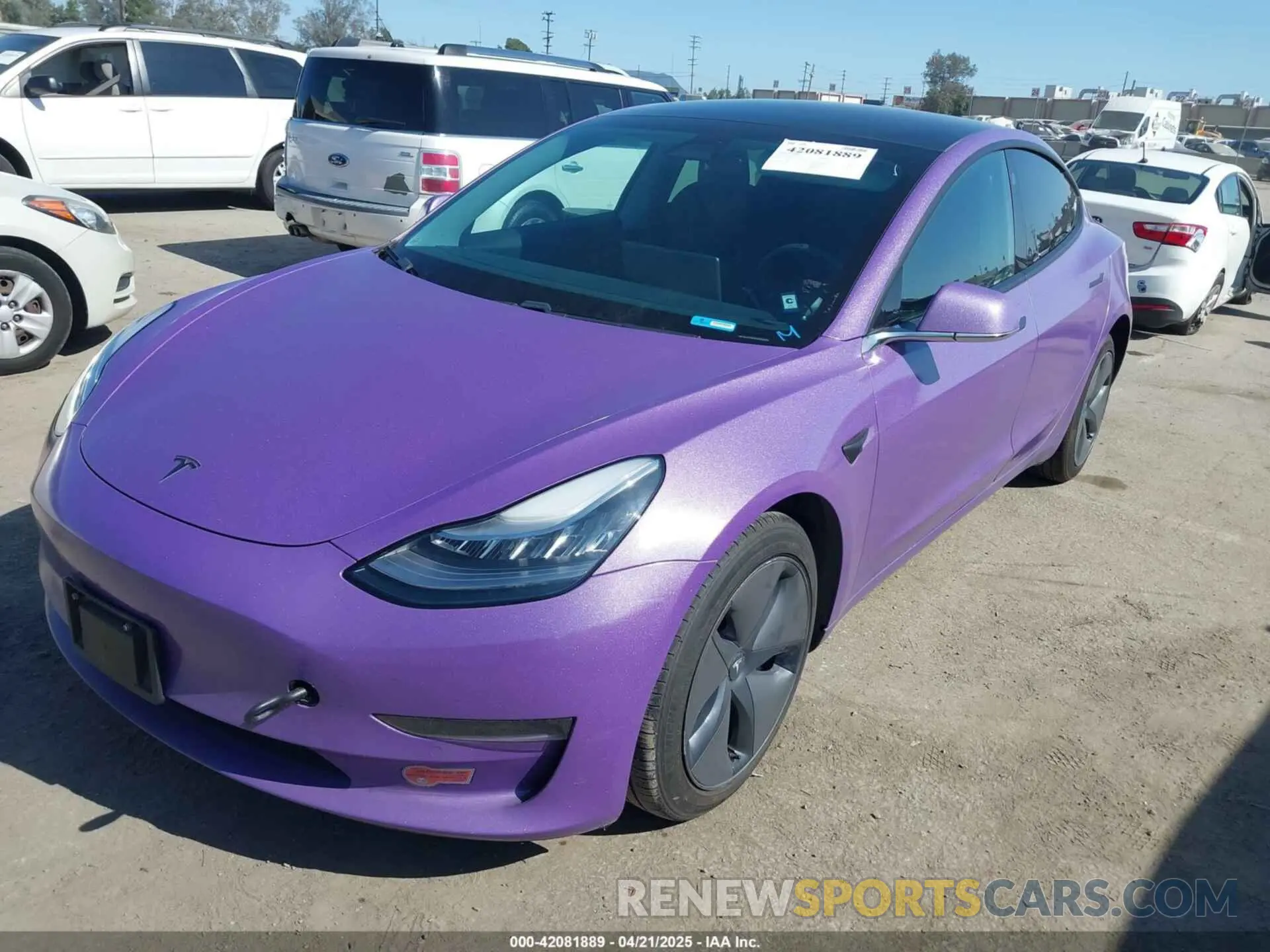 2 Photograph of a damaged car 5YJ3E1EA0LF739462 TESLA MODEL 3 2020