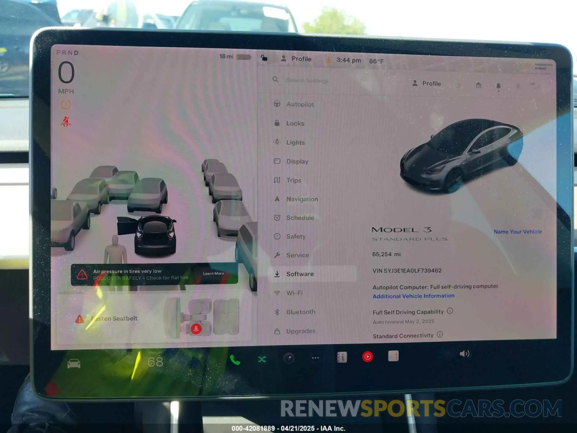 7 Photograph of a damaged car 5YJ3E1EA0LF739462 TESLA MODEL 3 2020
