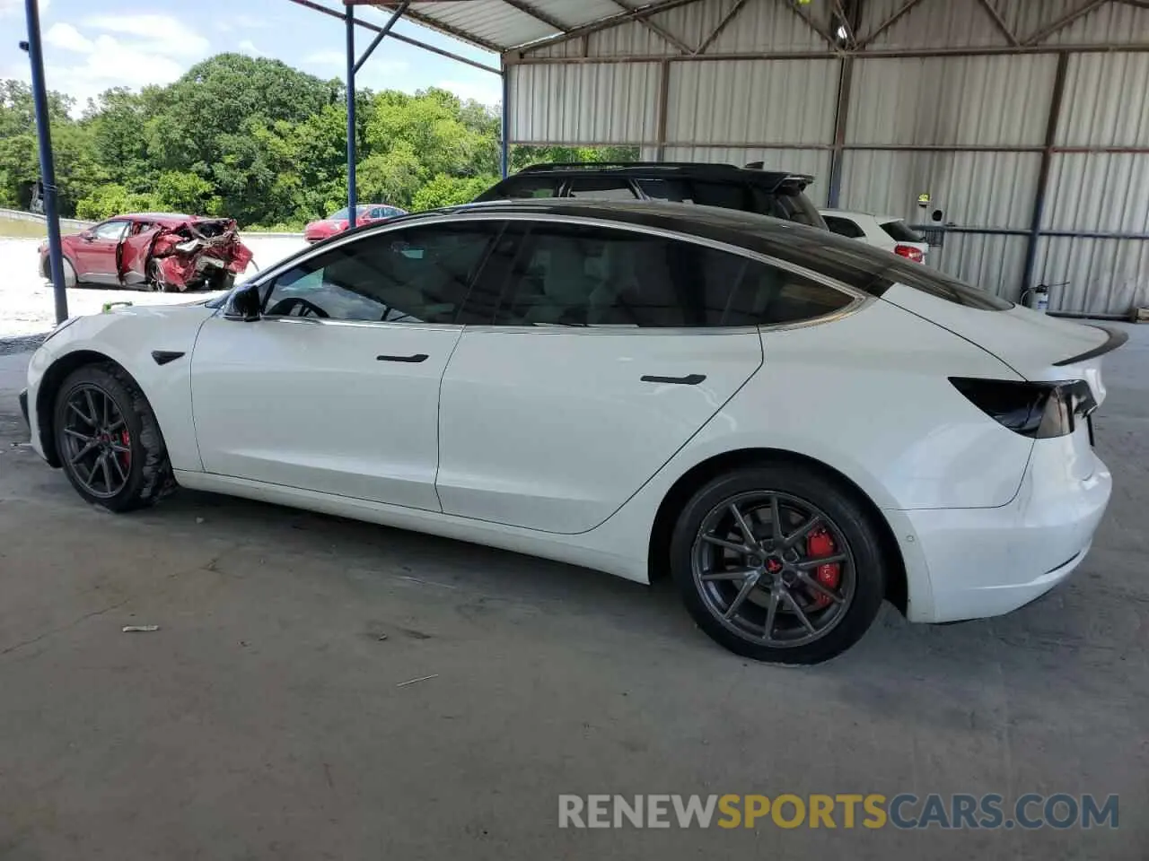 2 Photograph of a damaged car 5YJ3E1EA0LF783946 TESLA MODEL 3 2020