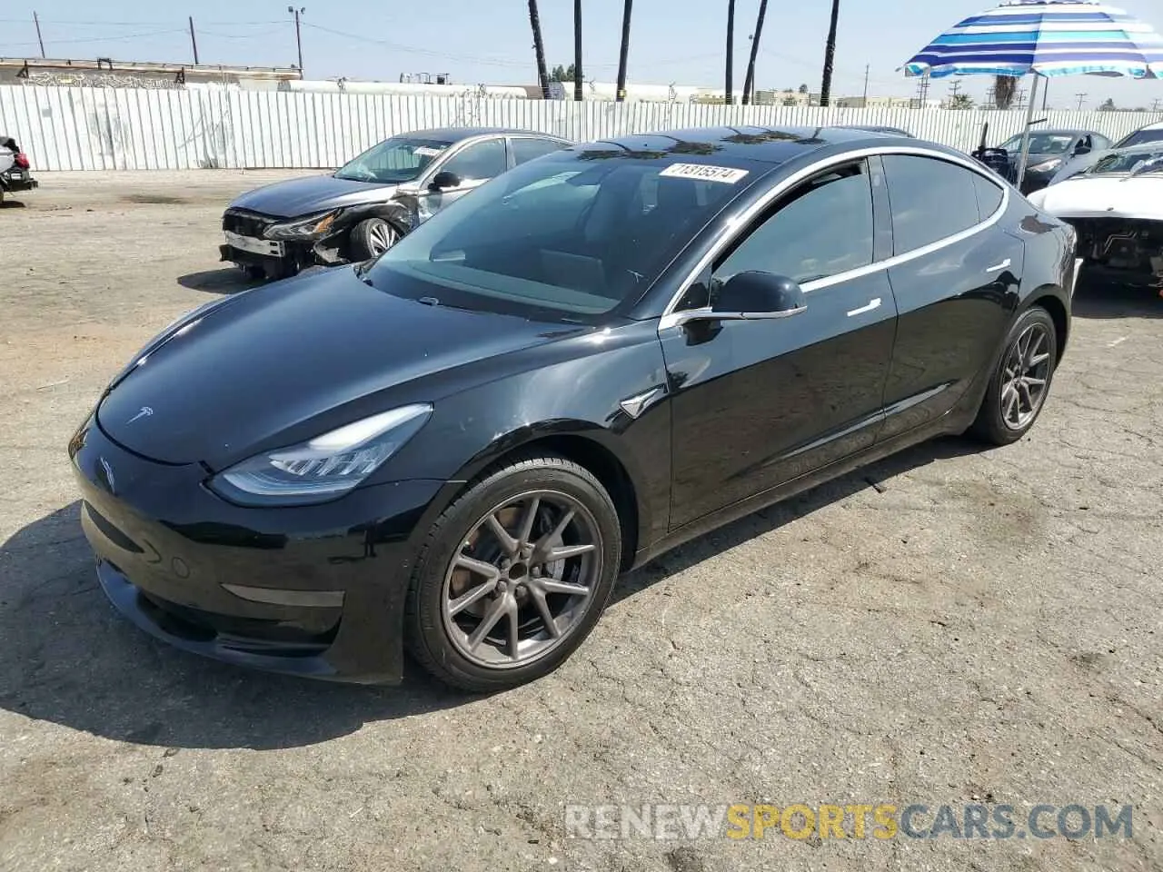 1 Photograph of a damaged car 5YJ3E1EA0LF802155 TESLA MODEL 3 2020