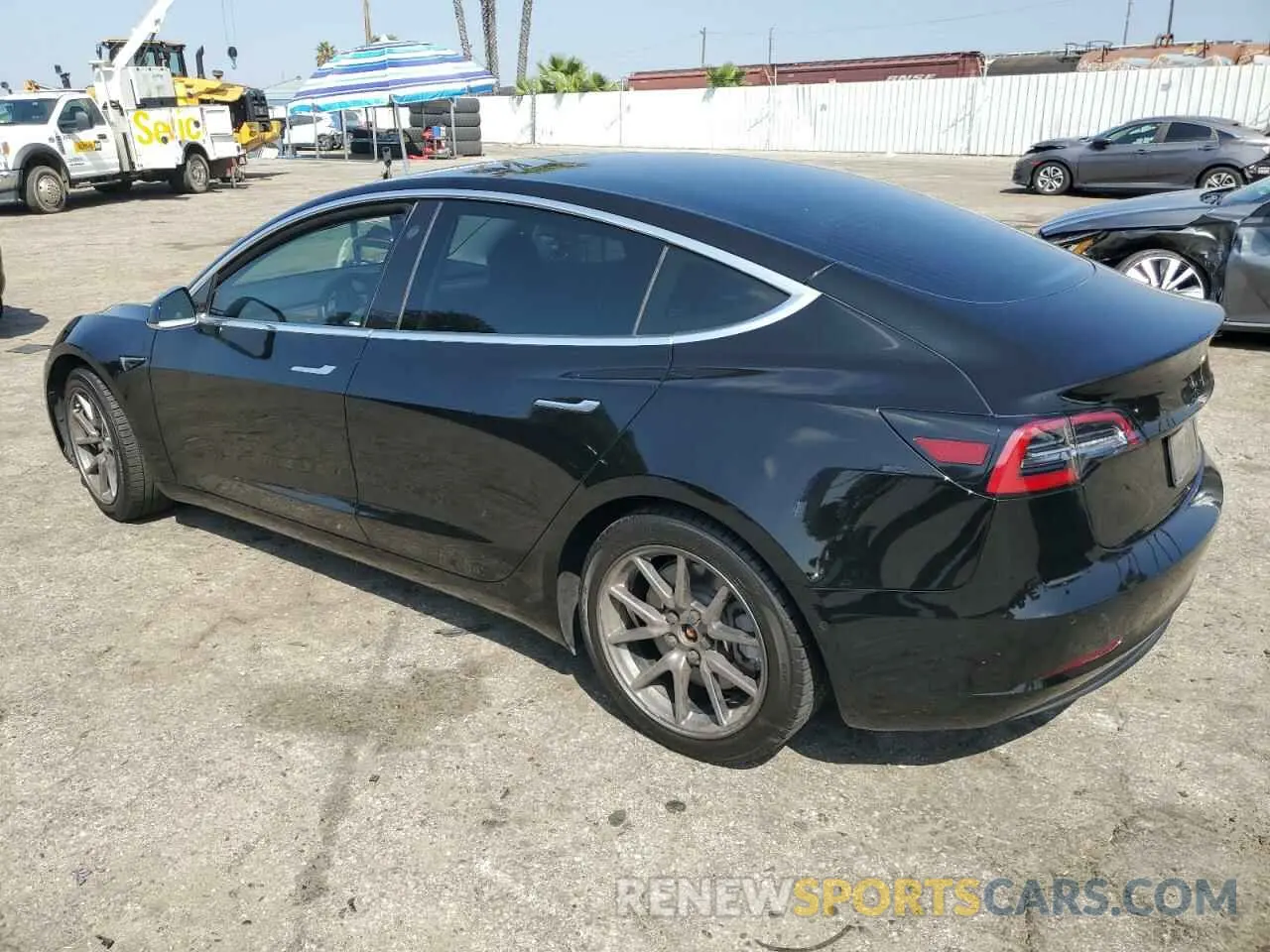 2 Photograph of a damaged car 5YJ3E1EA0LF802155 TESLA MODEL 3 2020
