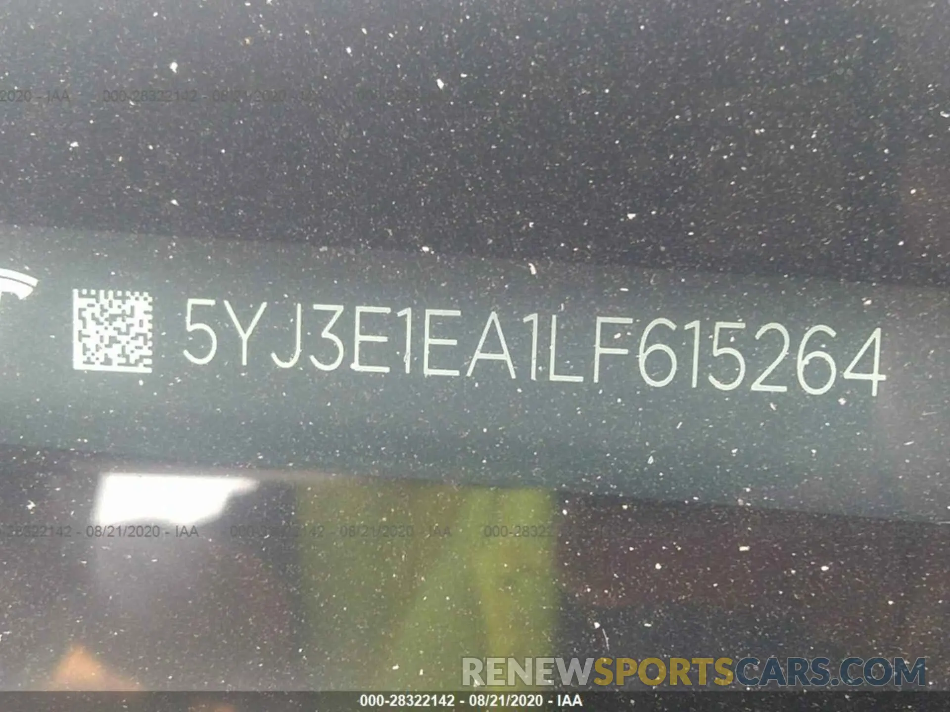 9 Photograph of a damaged car 5YJ3E1EA1LF615264 TESLA MODEL 3 2020