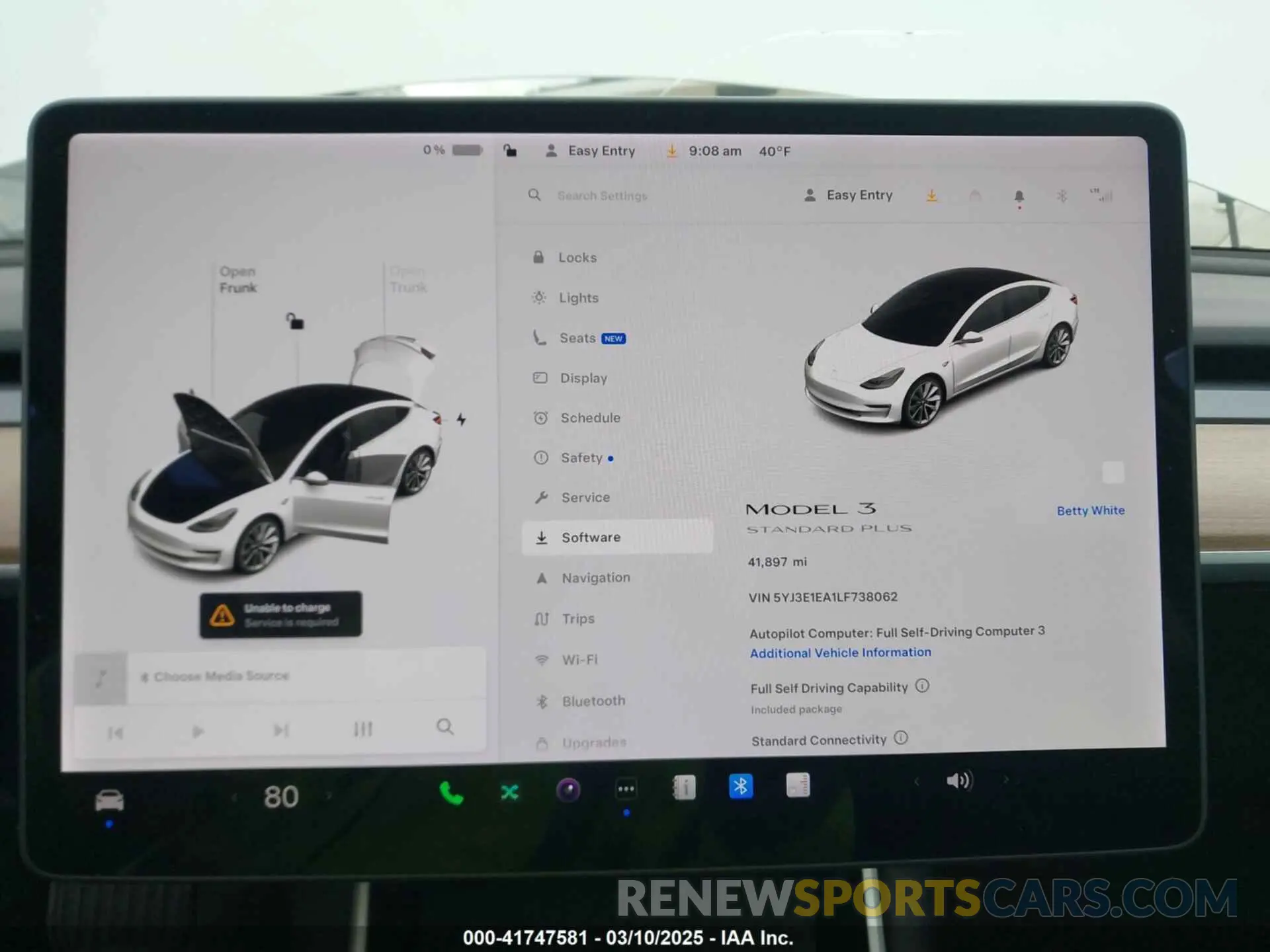 7 Photograph of a damaged car 5YJ3E1EA1LF738062 TESLA MODEL 3 2020