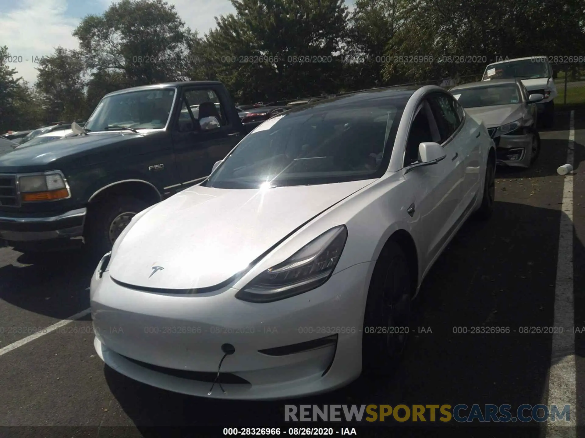 2 Photograph of a damaged car 5YJ3E1EA1LF745383 TESLA MODEL 3 2020