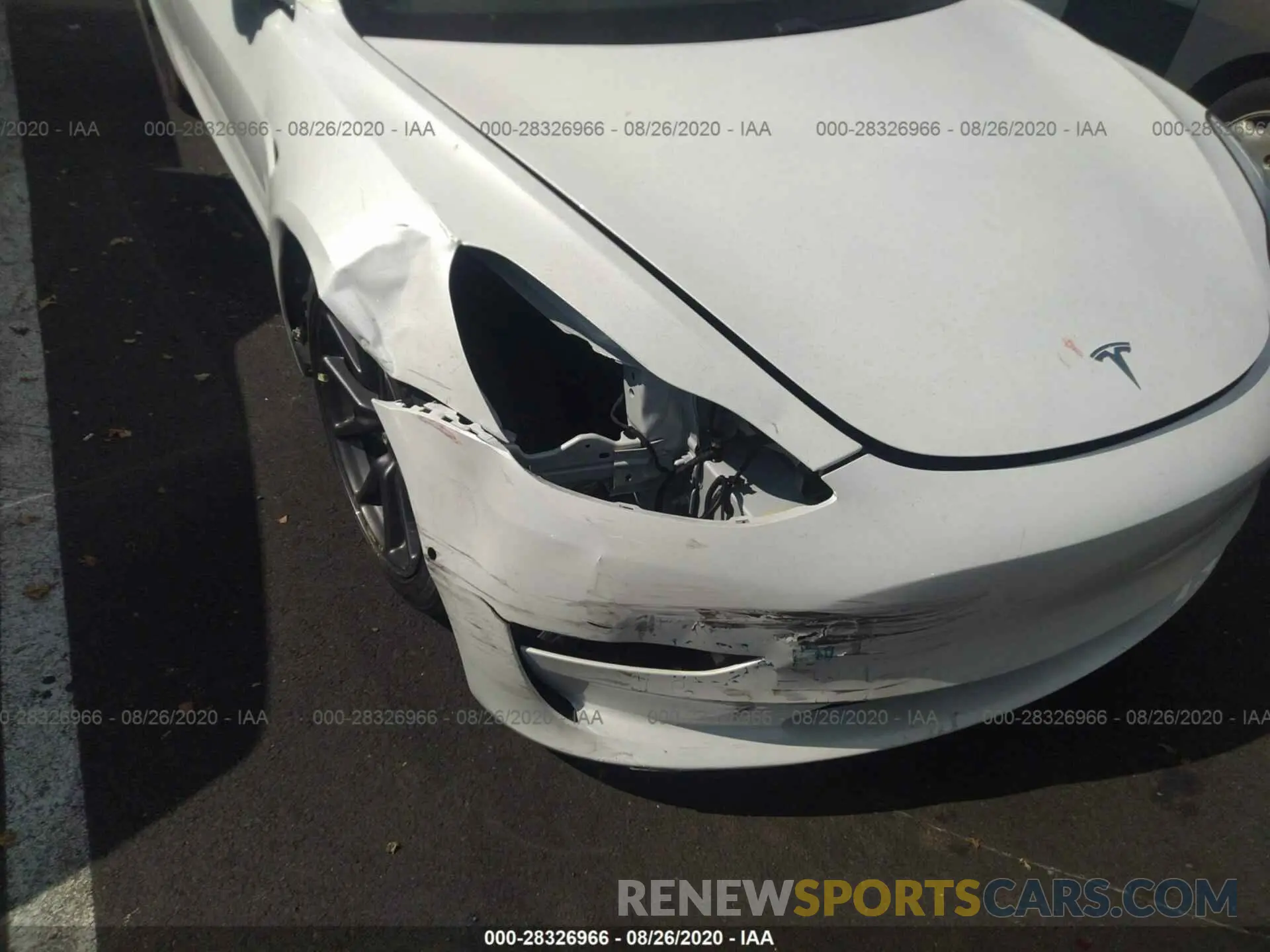 6 Photograph of a damaged car 5YJ3E1EA1LF745383 TESLA MODEL 3 2020