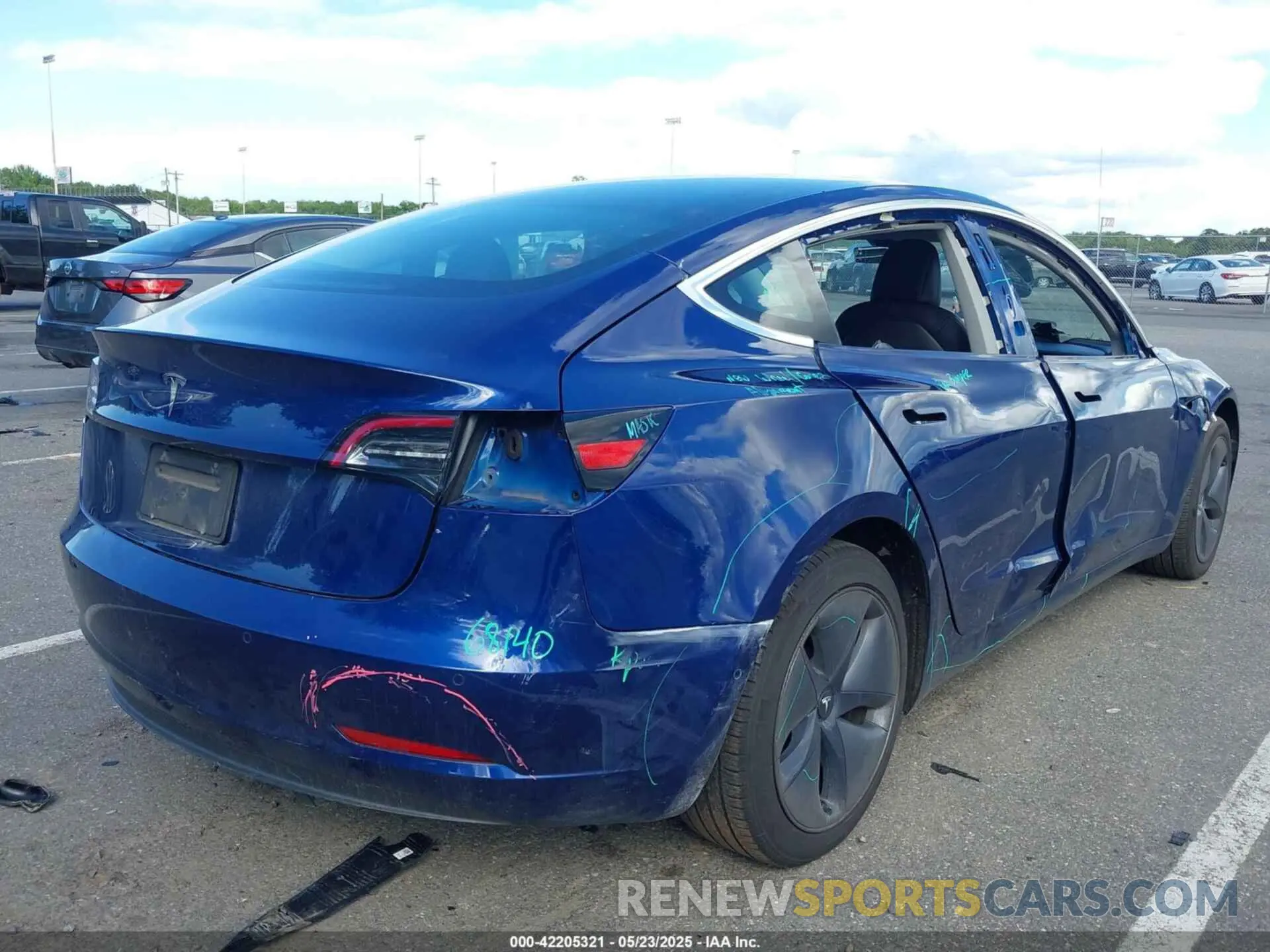 4 Photograph of a damaged car 5YJ3E1EA1LF745688 TESLA MODEL 3 2020