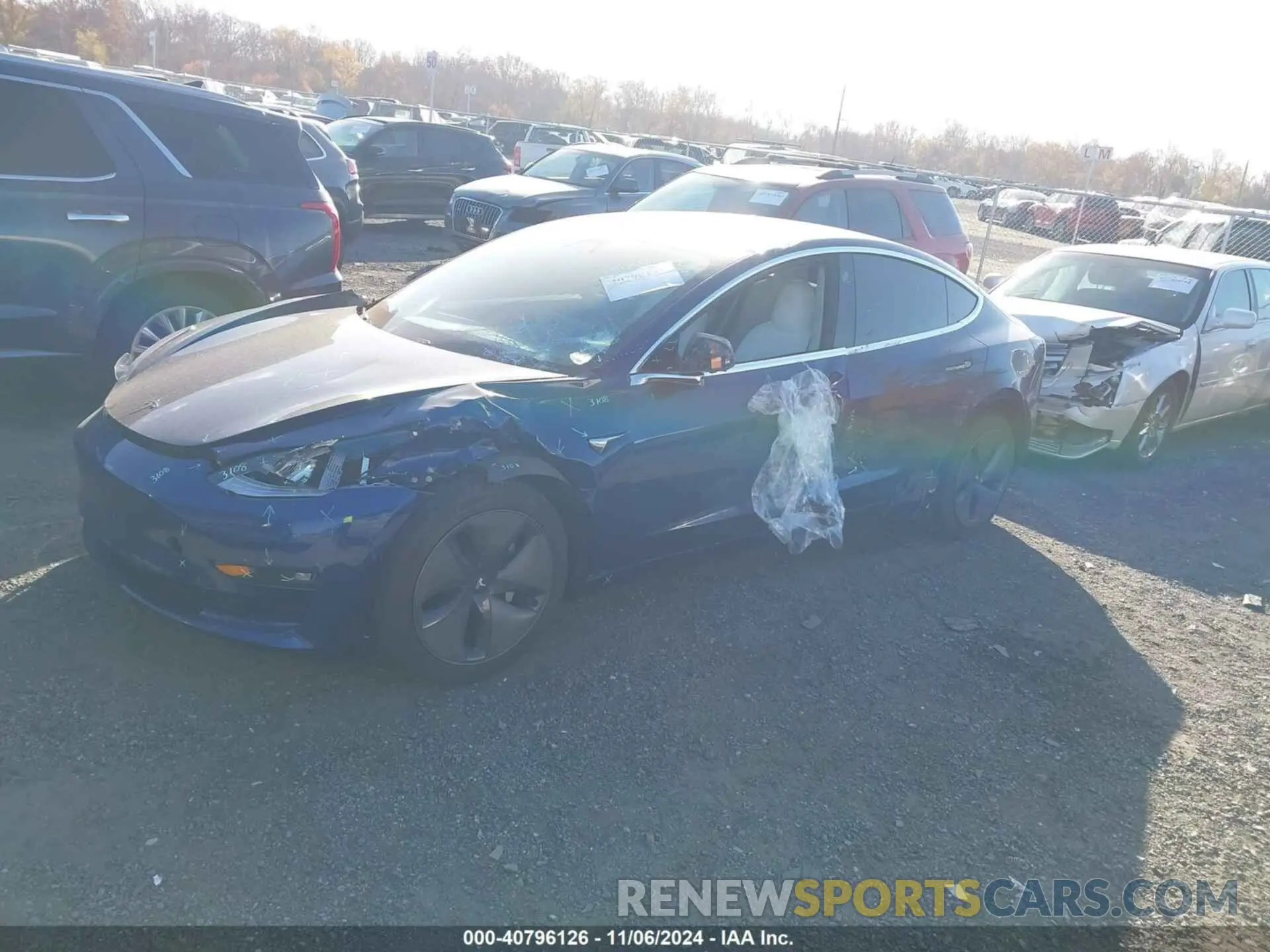 2 Photograph of a damaged car 5YJ3E1EA1LF793188 TESLA MODEL 3 2020