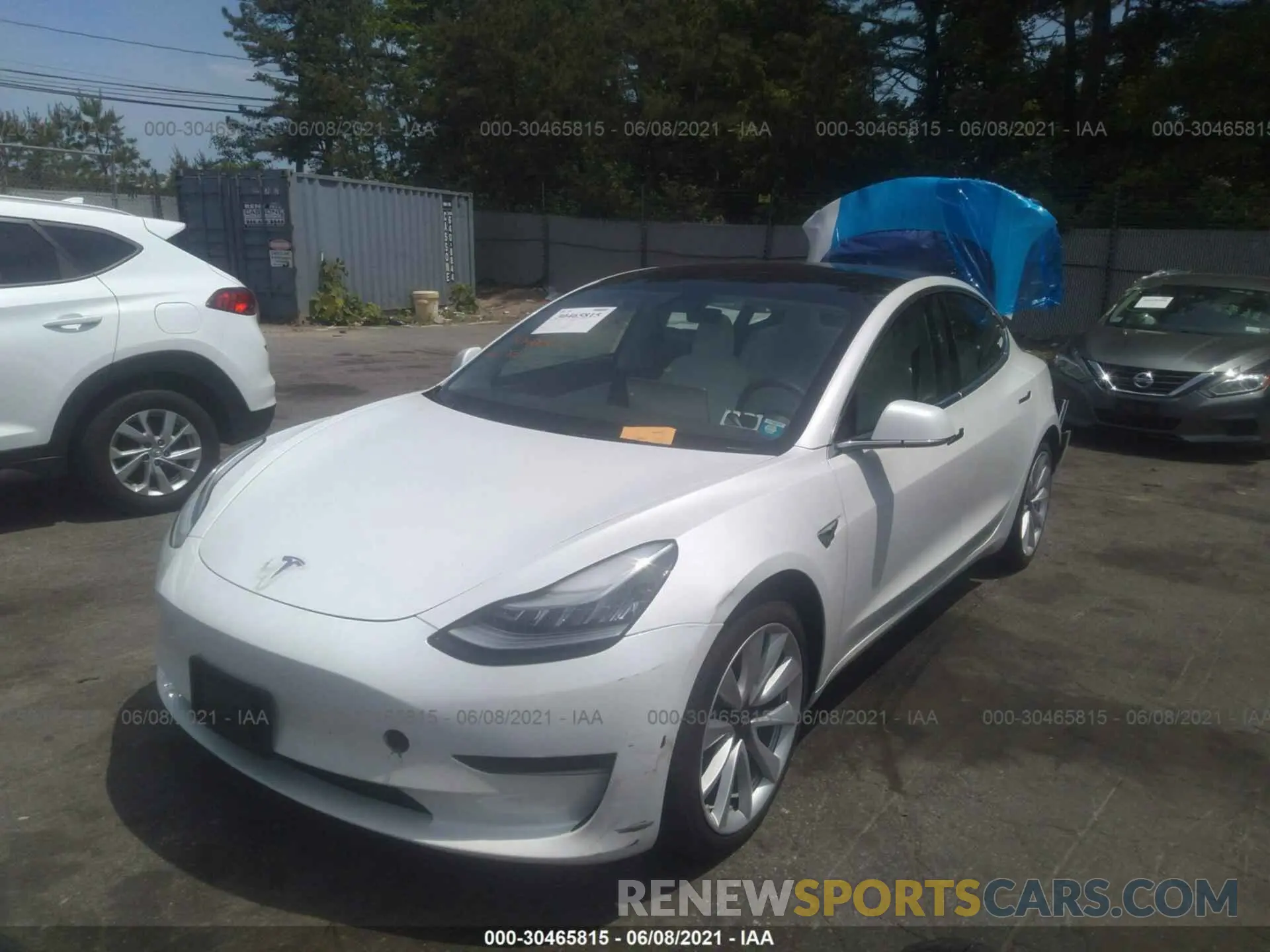 2 Photograph of a damaged car 5YJ3E1EA1LF793479 TESLA MODEL 3 2020