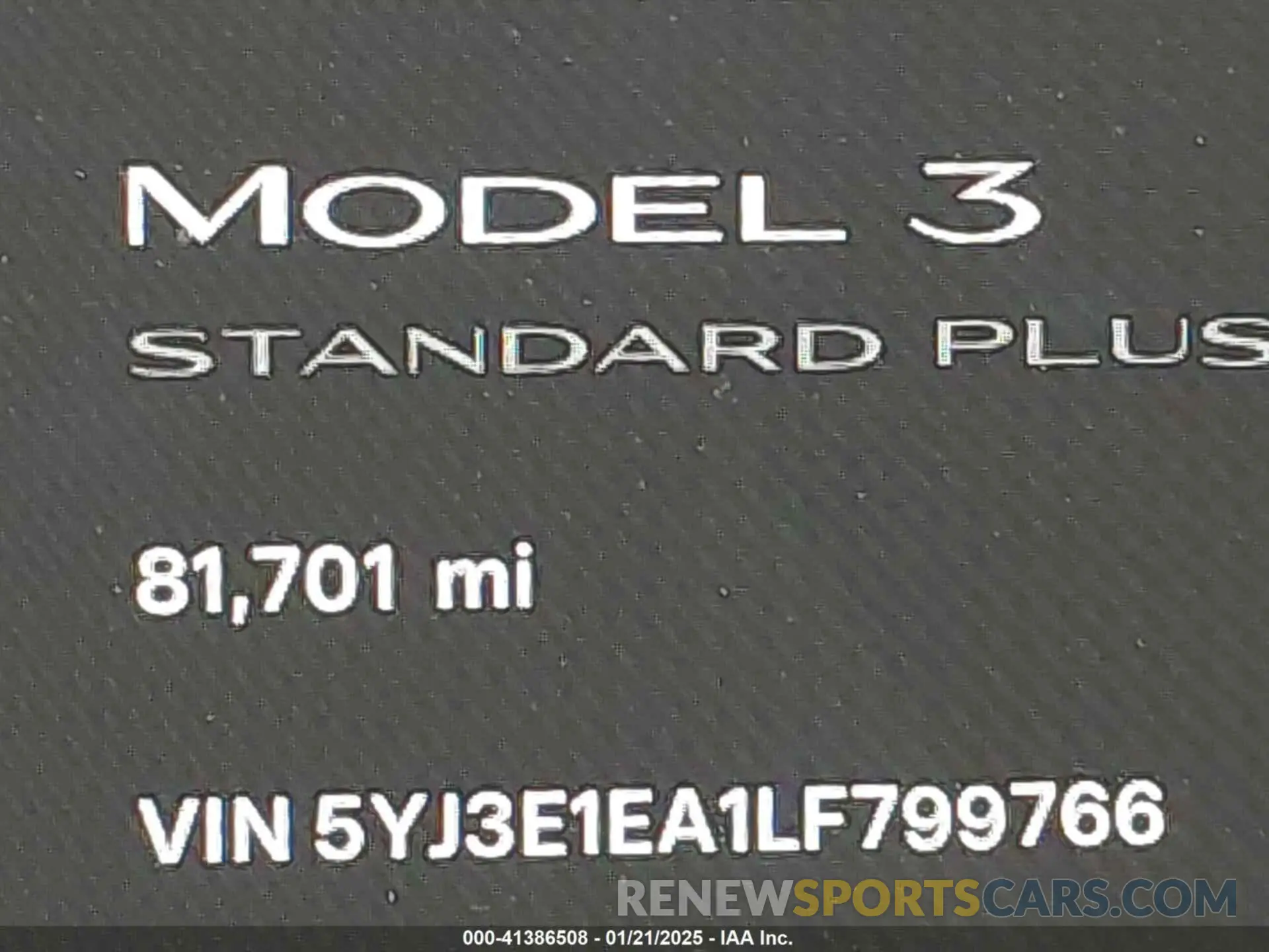 16 Фотография поврежденного автомобиля 5YJ3E1EA1LF799766 TESLA MODEL 3 2020