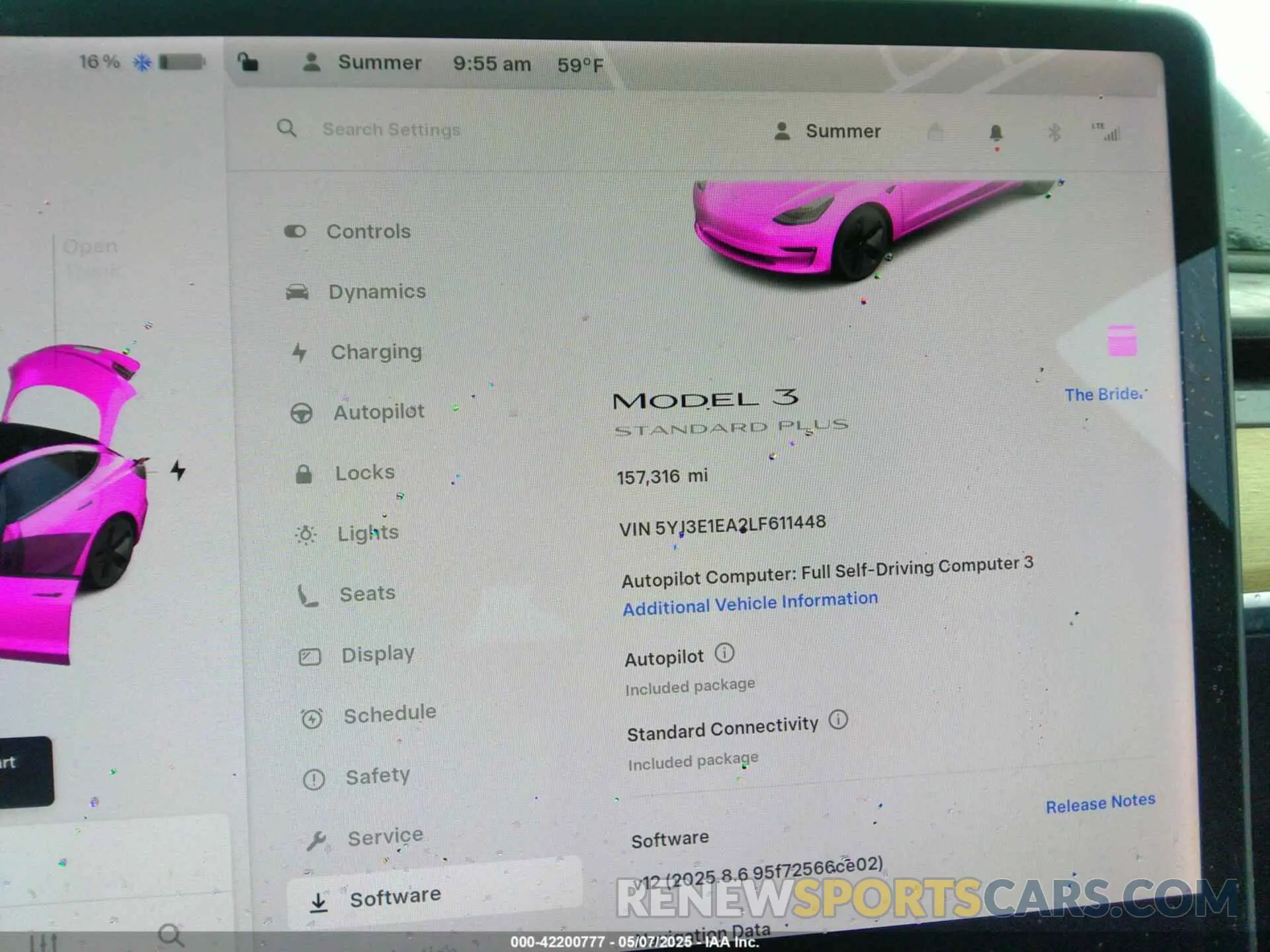 7 Фотография поврежденного автомобиля 5YJ3E1EA2LF611448 TESLA MODEL 3 2020