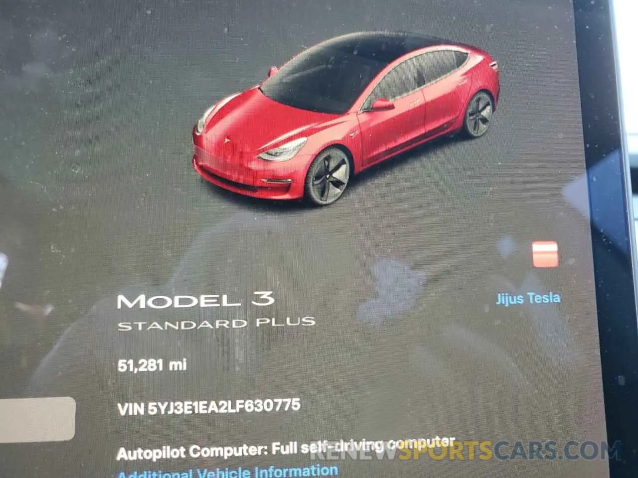9 Фотография поврежденного автомобиля 5YJ3E1EA2LF630775 TESLA MODEL 3 2020
