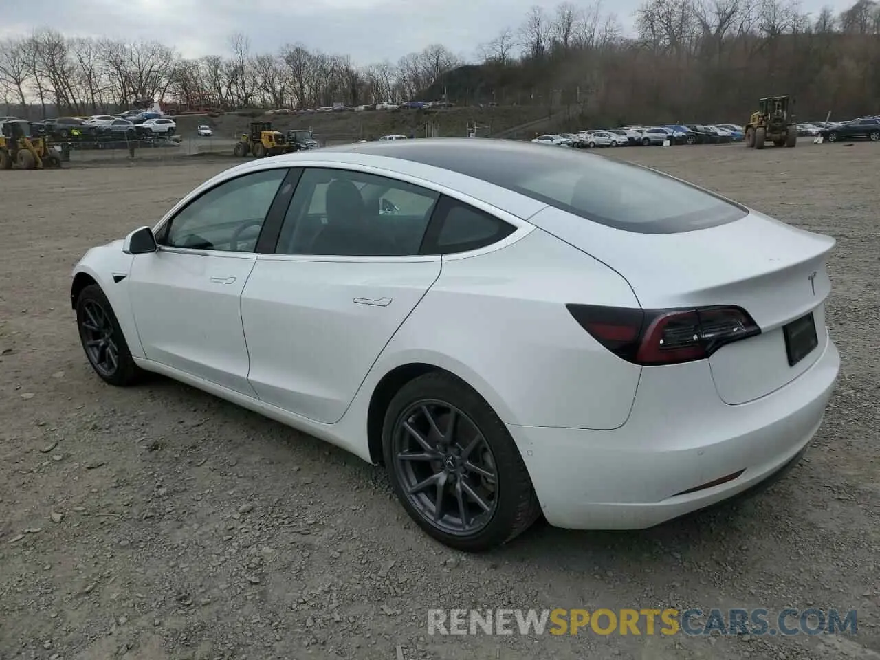 2 Photograph of a damaged car 5YJ3E1EA2LF645406 TESLA MODEL 3 2020