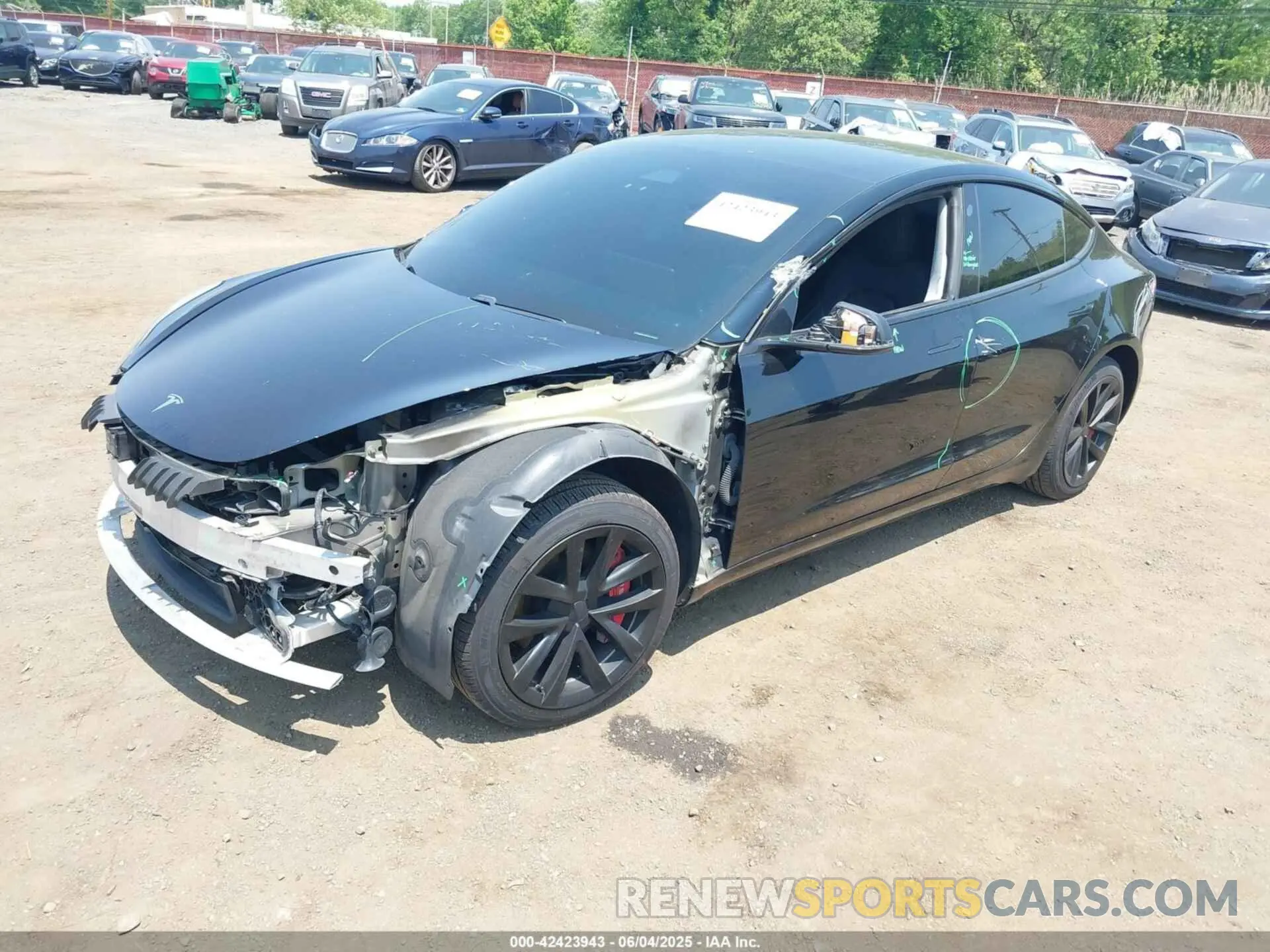 2 Photograph of a damaged car 5YJ3E1EA2LF704499 TESLA MODEL 3 2020