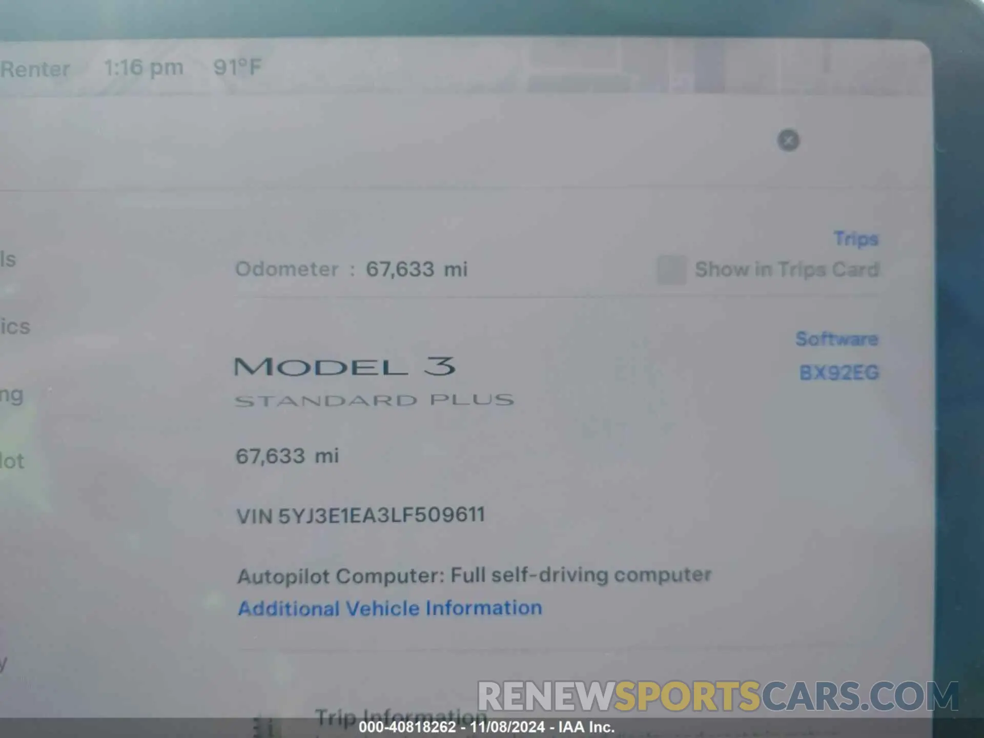 7 Фотография поврежденного автомобиля 5YJ3E1EA3LF509611 TESLA MODEL 3 2020