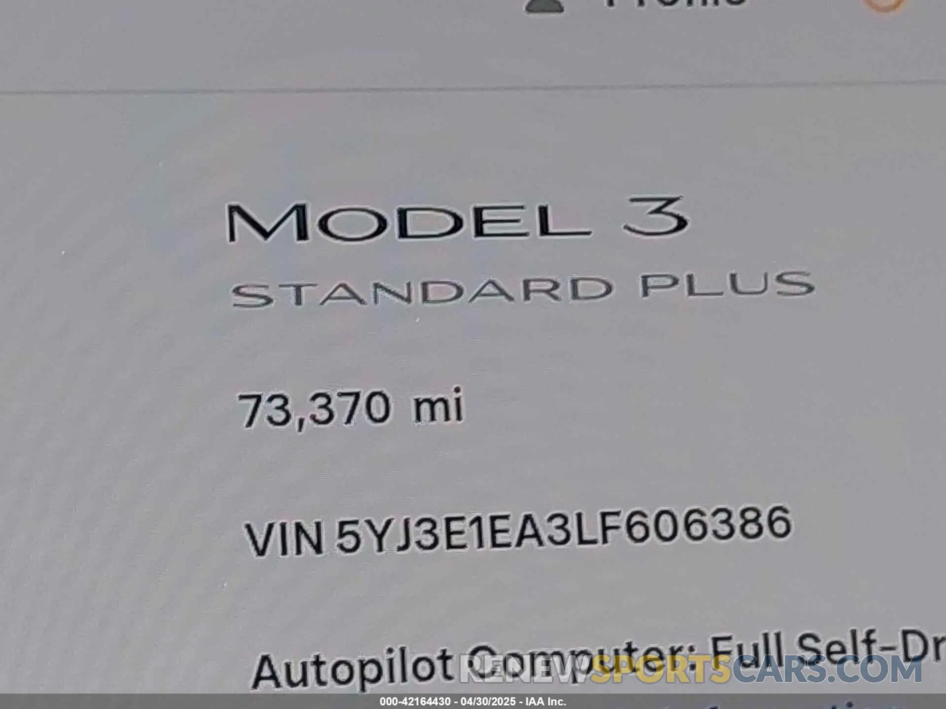 15 Фотография поврежденного автомобиля 5YJ3E1EA3LF606386 TESLA MODEL 3 2020