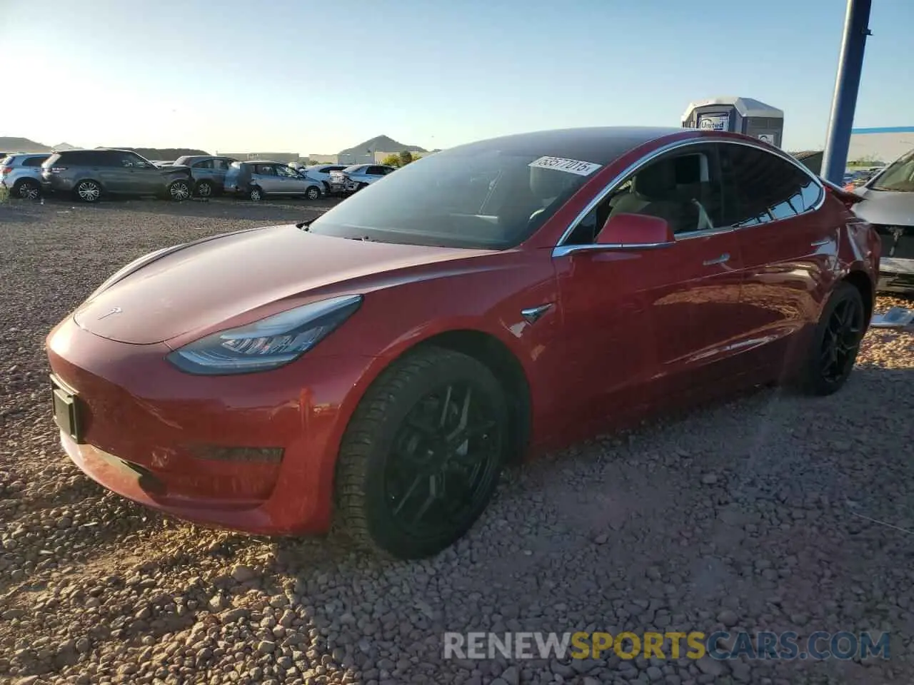 1 Photograph of a damaged car 5YJ3E1EA3LF630820 TESLA MODEL 3 2020
