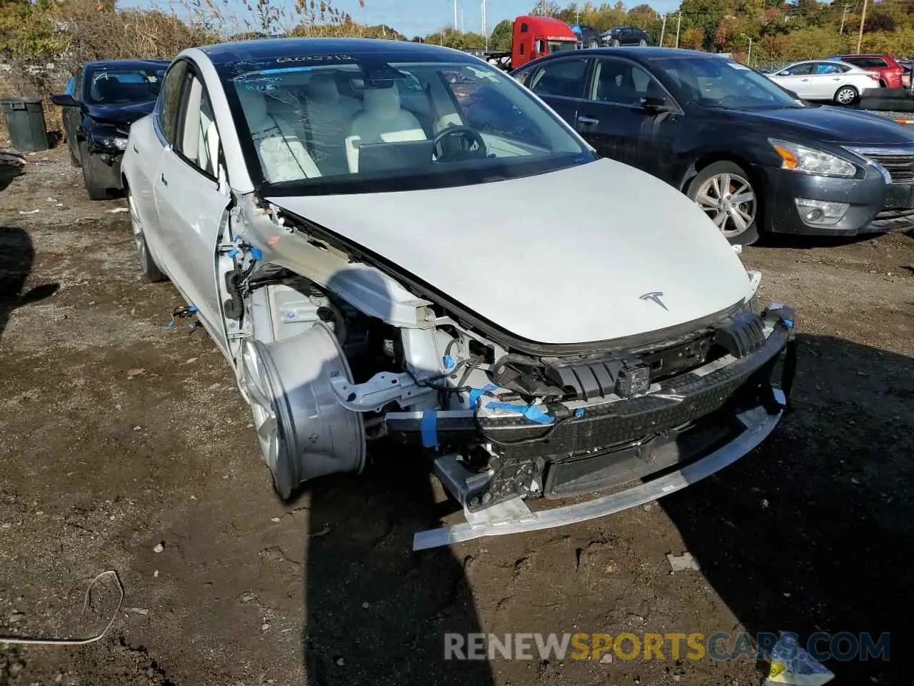 1 Photograph of a damaged car 5YJ3E1EA3LF717780 TESLA MODEL 3 2020