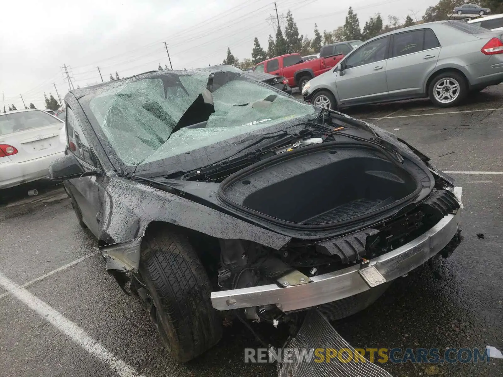 1 Photograph of a damaged car 5YJ3E1EA3LF807883 TESLA MODEL 3 2020