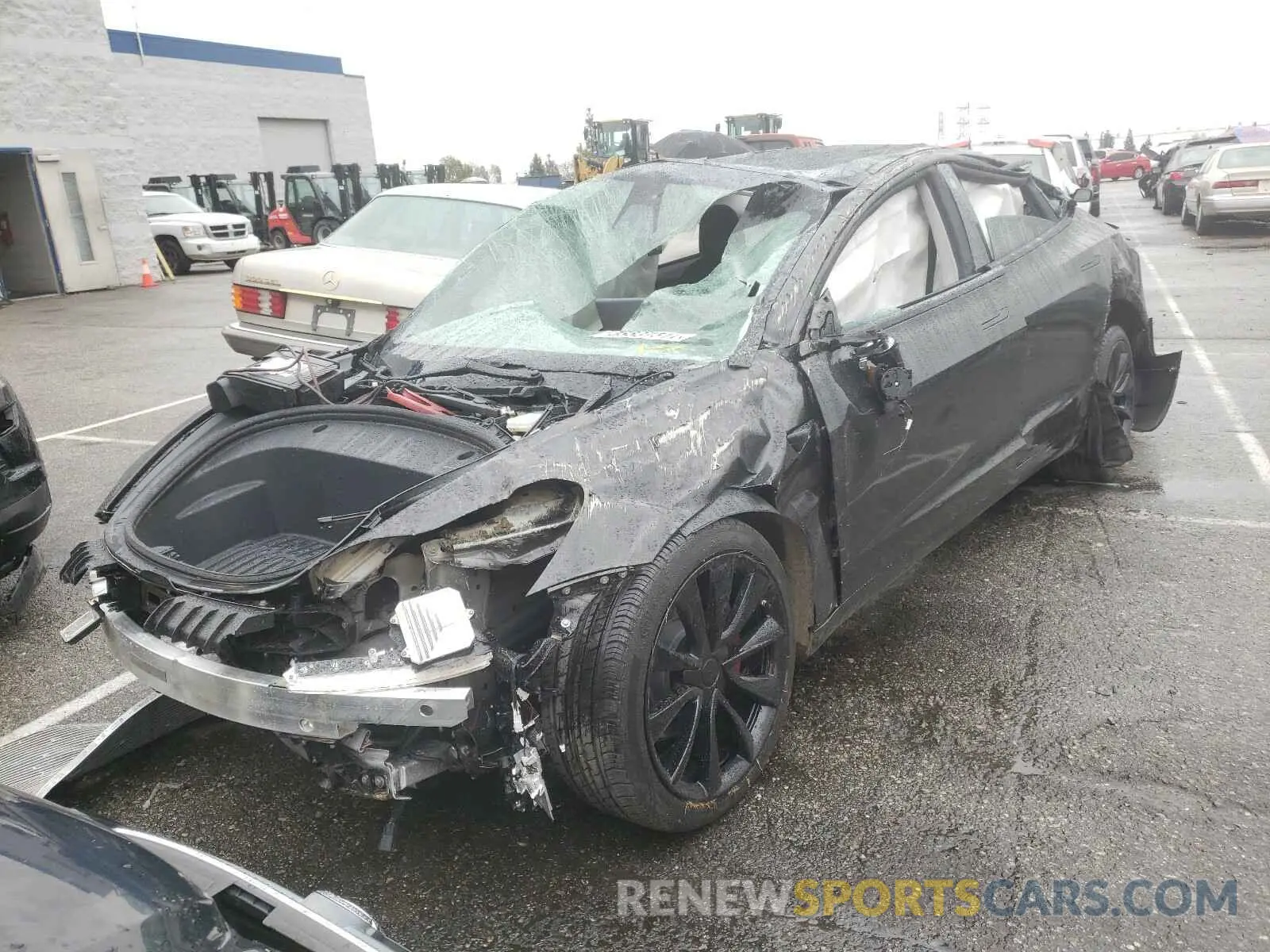 2 Photograph of a damaged car 5YJ3E1EA3LF807883 TESLA MODEL 3 2020