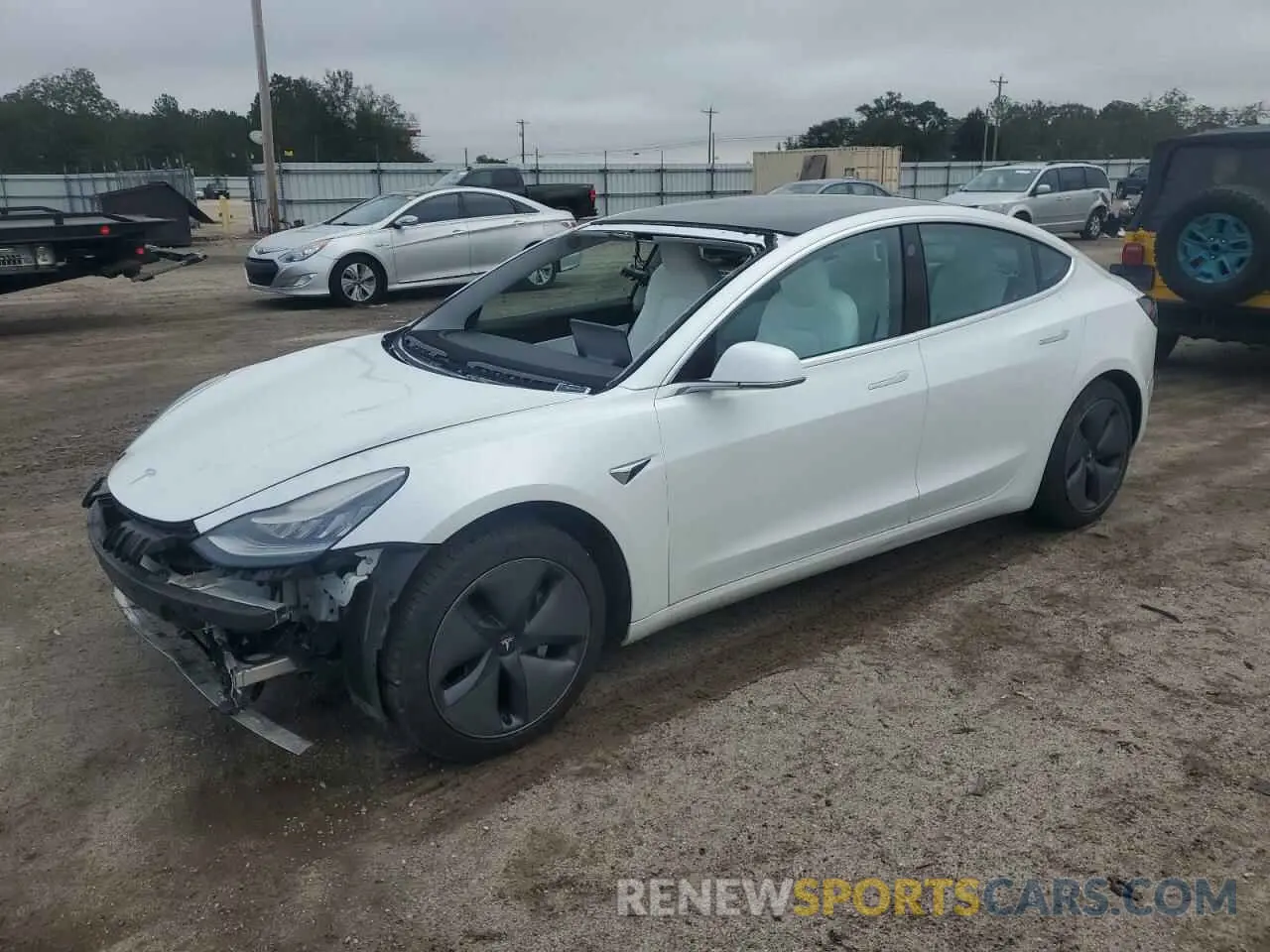 1 Photograph of a damaged car 5YJ3E1EA4LF591168 TESLA MODEL 3 2020