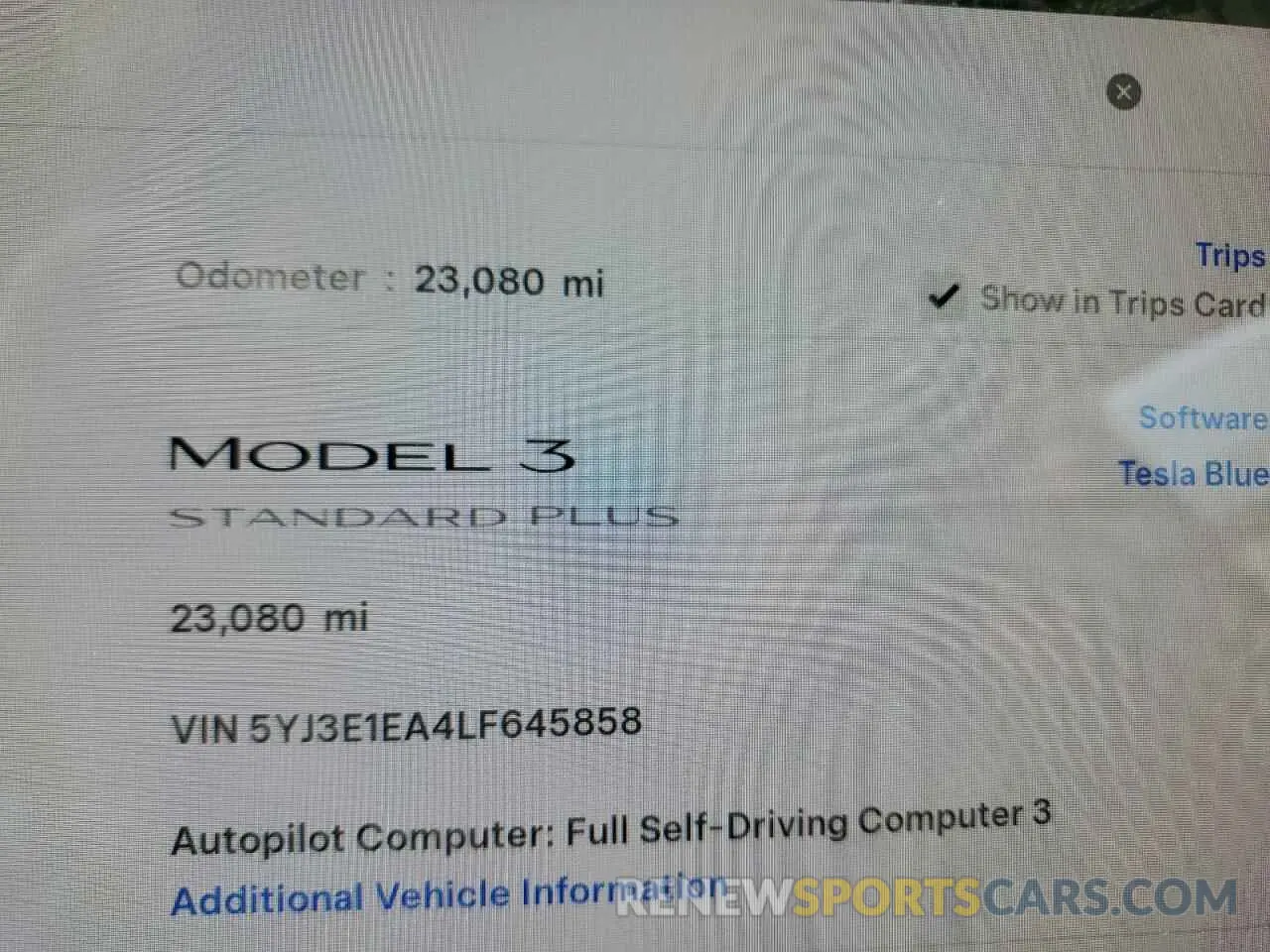 9 Фотография поврежденного автомобиля 5YJ3E1EA4LF645858 TESLA MODEL 3 2020