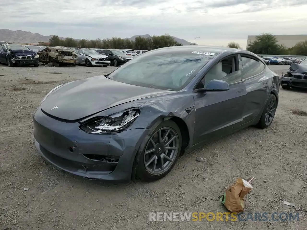 1 Photograph of a damaged car 5YJ3E1EA4LF662210 TESLA MODEL 3 2020