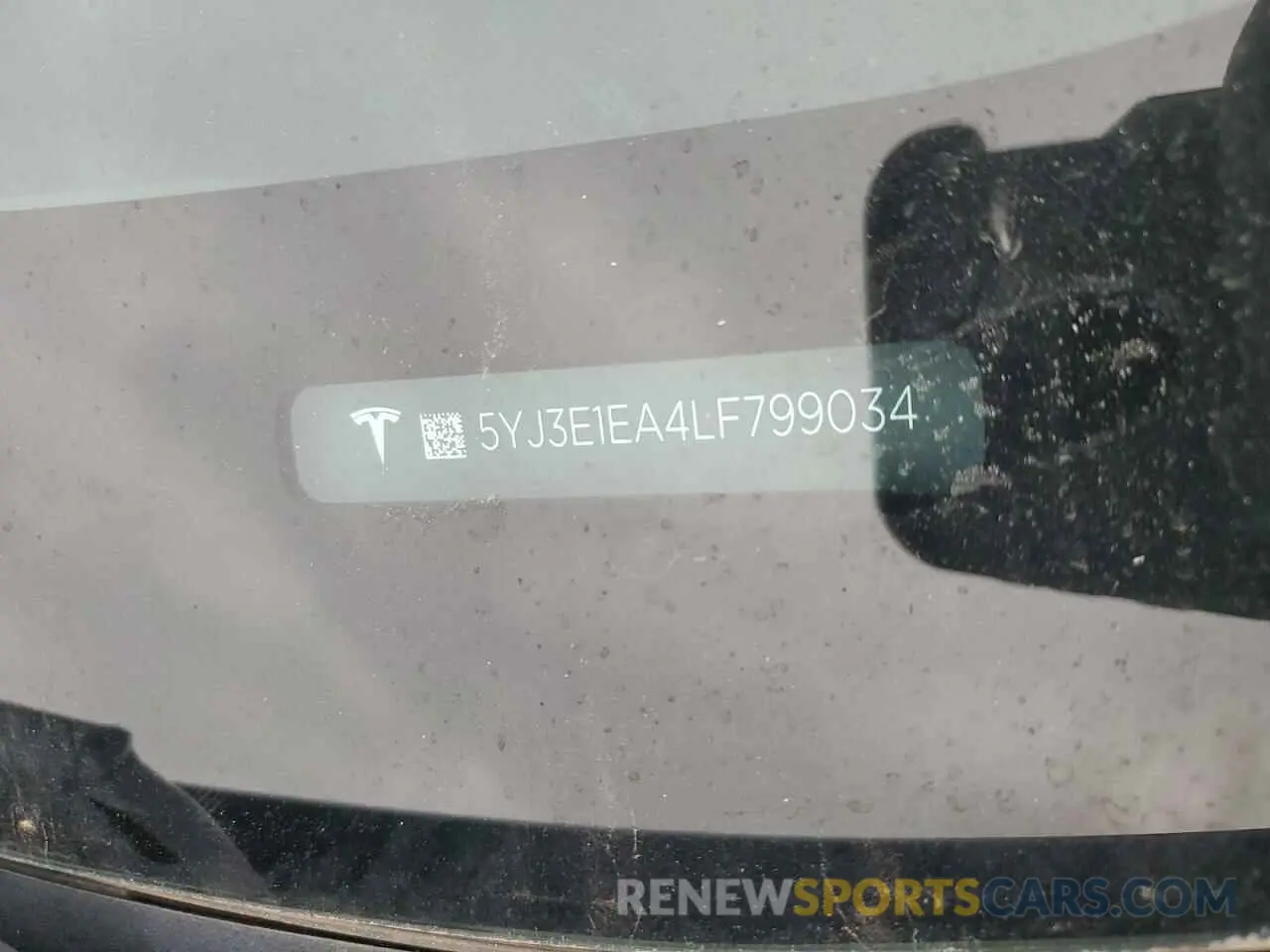 12 Photograph of a damaged car 5YJ3E1EA4LF799034 TESLA MODEL 3 2020