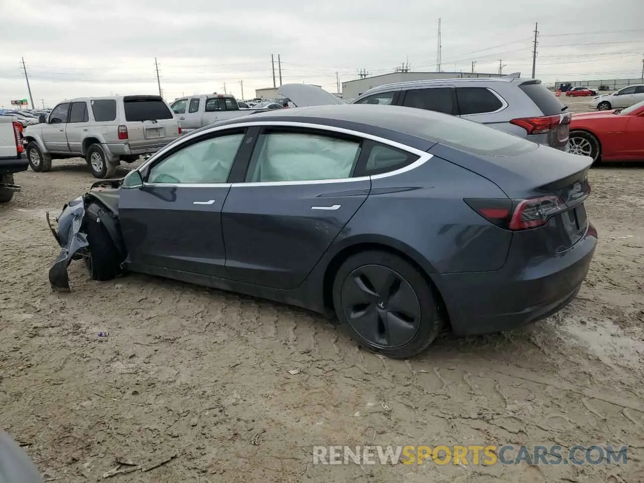 2 Photograph of a damaged car 5YJ3E1EA4LF799034 TESLA MODEL 3 2020