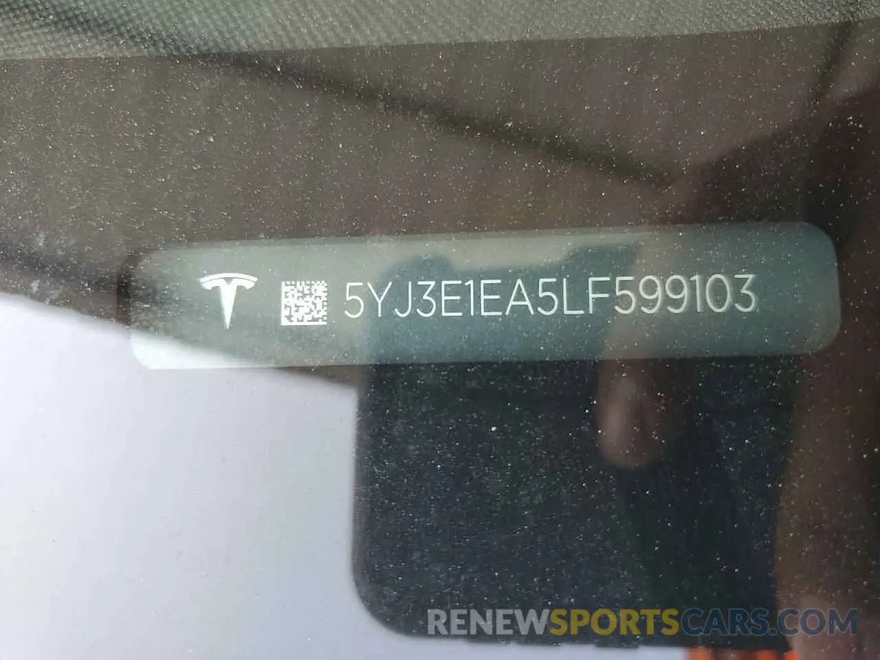 12 Photograph of a damaged car 5YJ3E1EA5LF599103 TESLA MODEL 3 2020