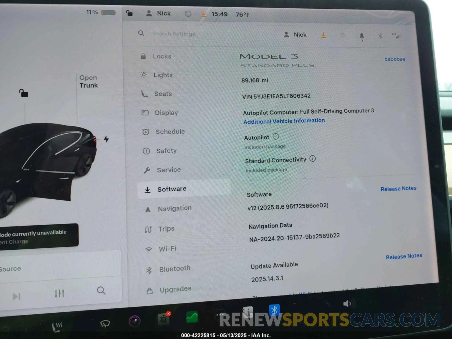 7 Фотография поврежденного автомобиля 5YJ3E1EA5LF606342 TESLA MODEL 3 2020