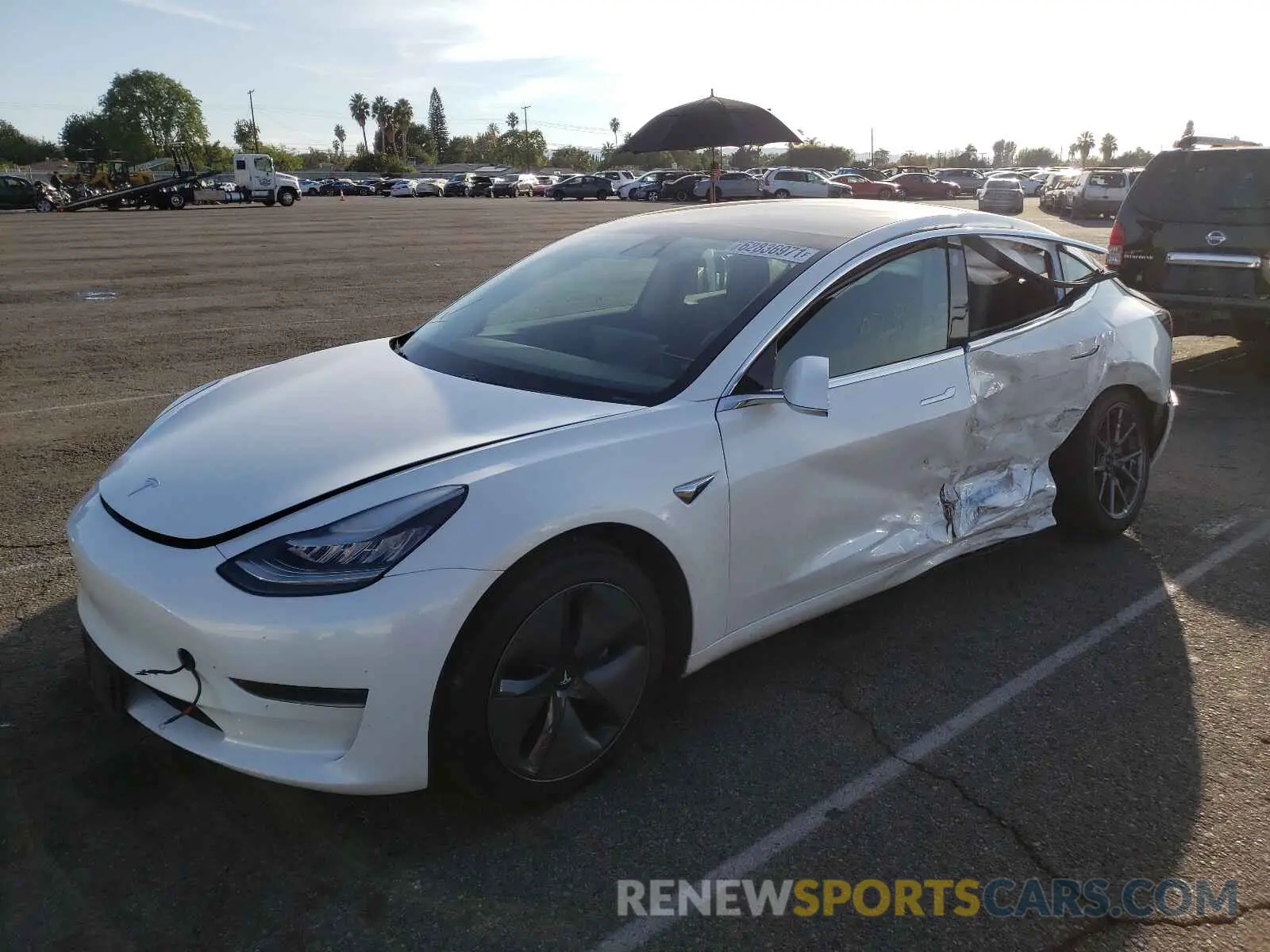2 Фотография поврежденного автомобиля 5YJ3E1EA5LF613873 TESLA MODEL 3 2020