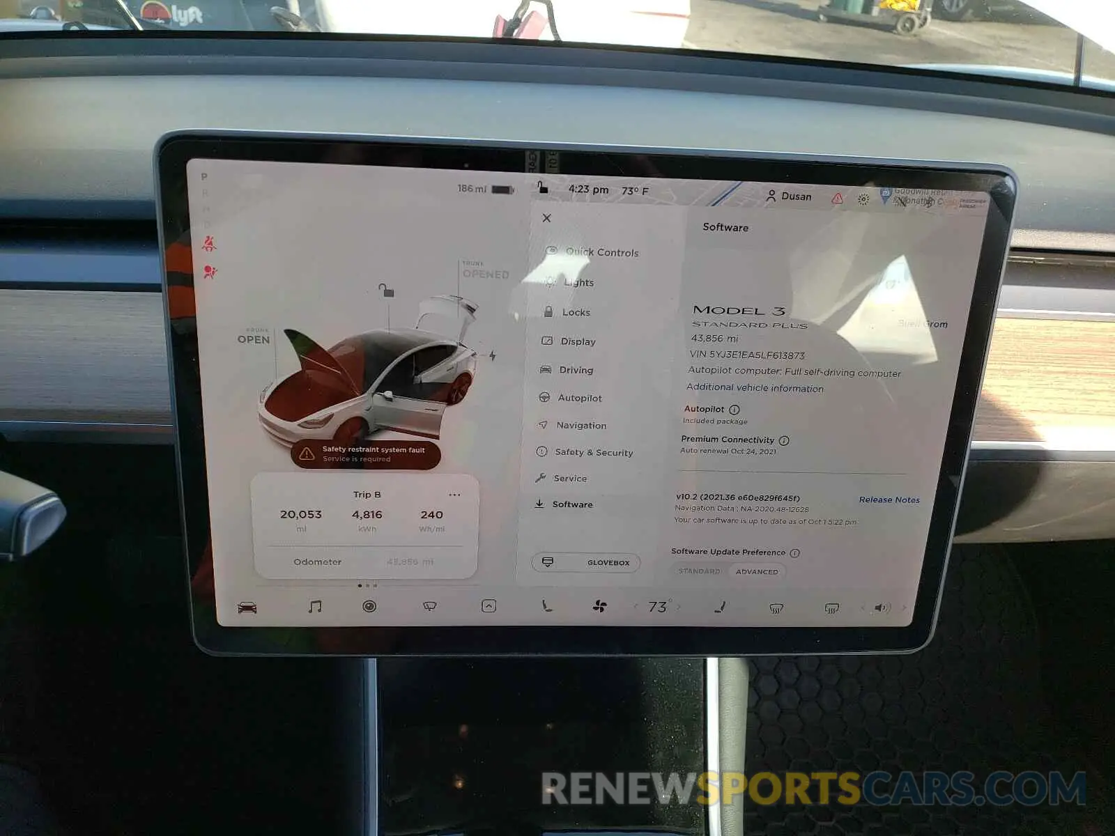 9 Фотография поврежденного автомобиля 5YJ3E1EA5LF613873 TESLA MODEL 3 2020