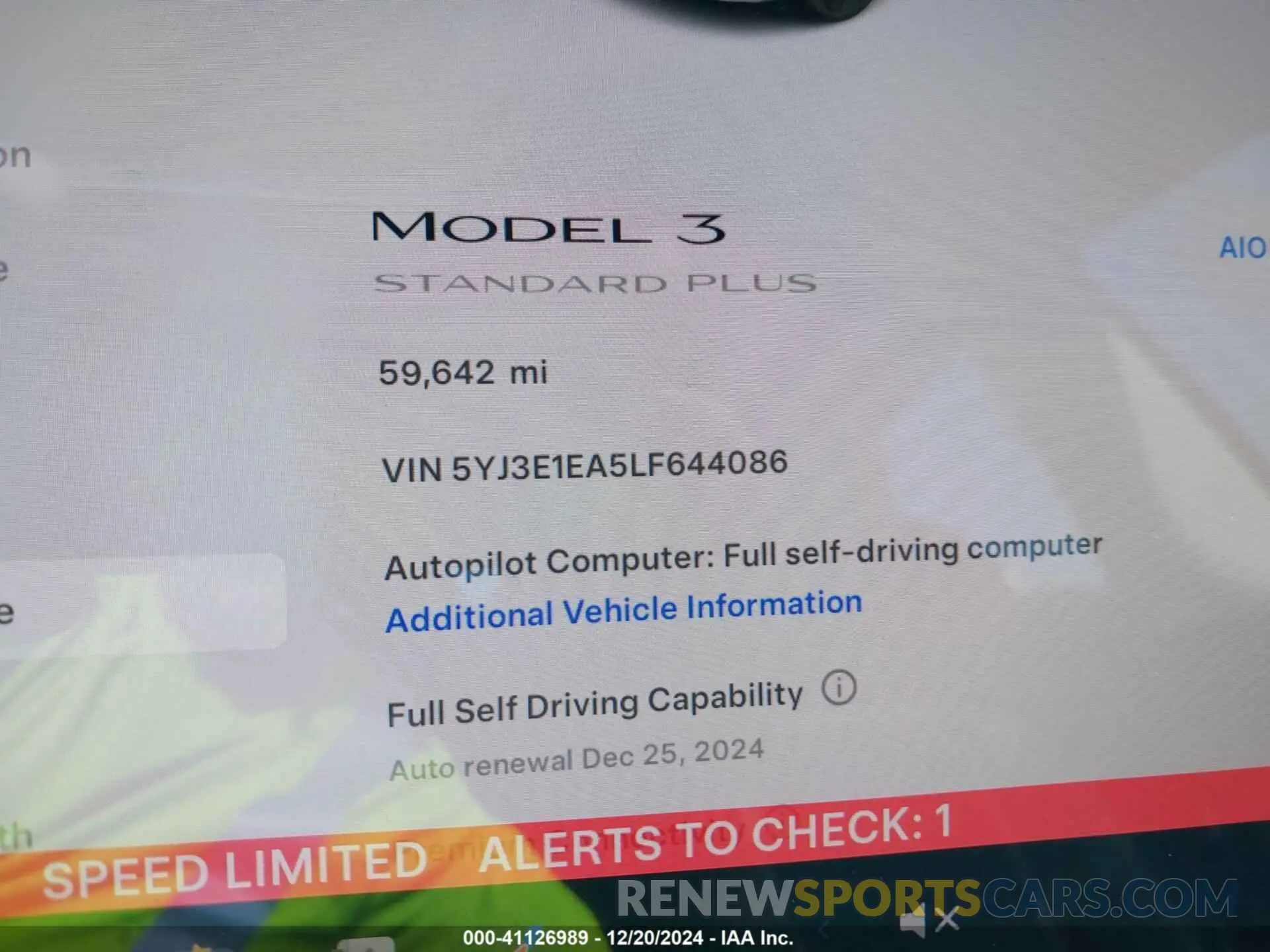 7 Фотография поврежденного автомобиля 5YJ3E1EA5LF644086 TESLA MODEL 3 2020