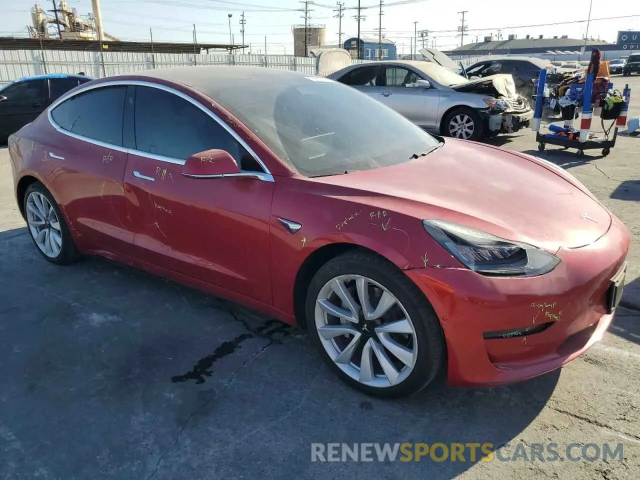 4 Photograph of a damaged car 5YJ3E1EA5LF645965 TESLA MODEL 3 2020