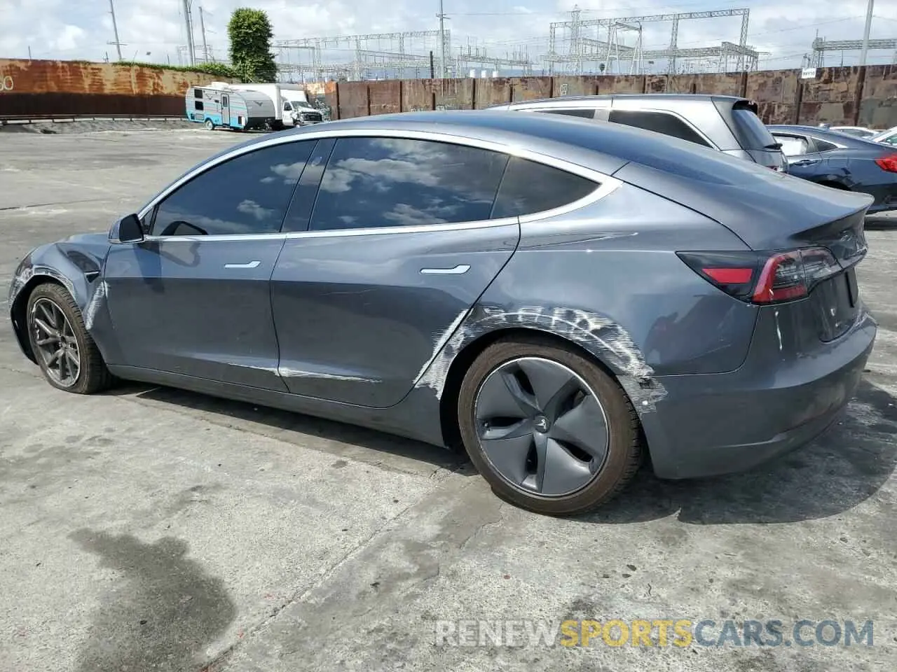 2 Photograph of a damaged car 5YJ3E1EA5LF704996 TESLA MODEL 3 2020