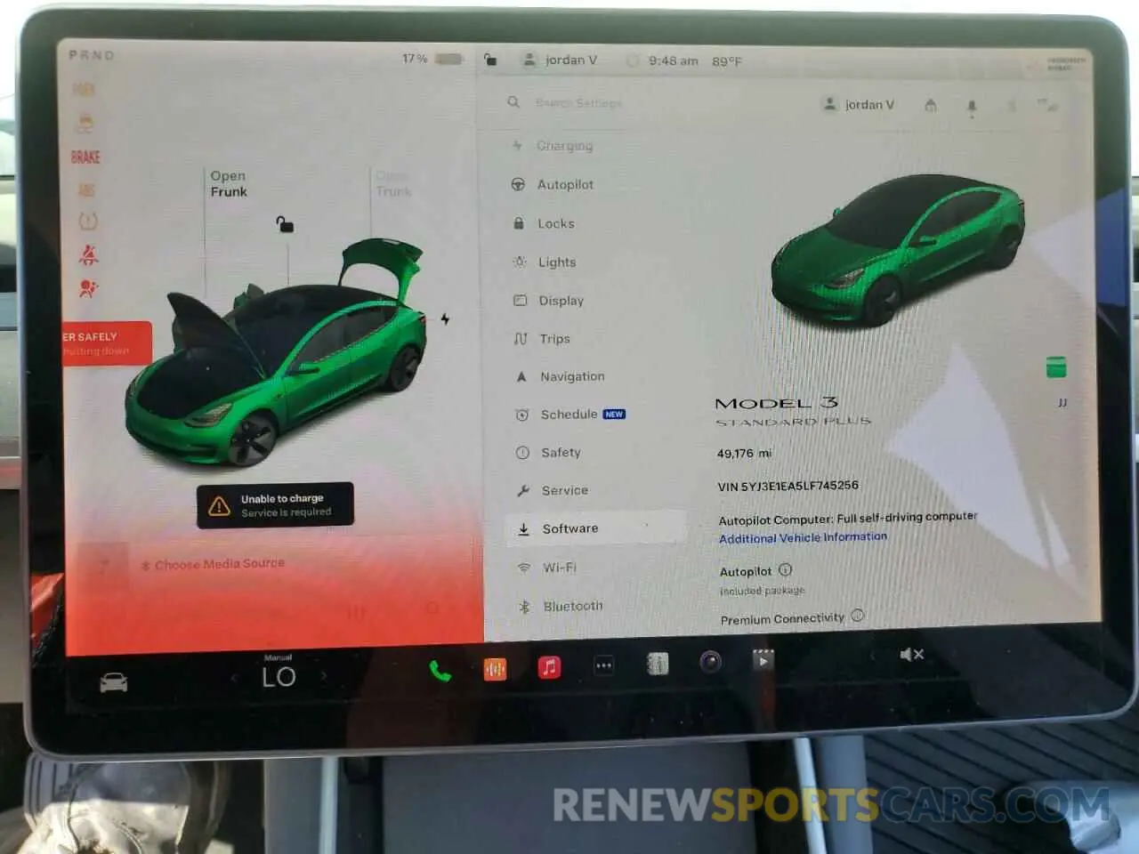 9 Фотография поврежденного автомобиля 5YJ3E1EA5LF745256 TESLA MODEL 3 2020