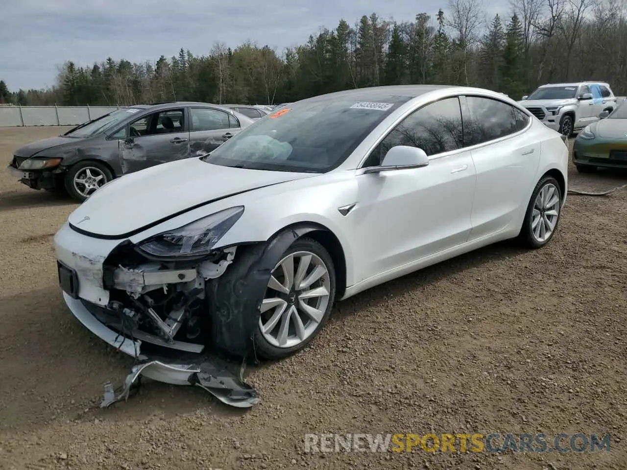 1 Photograph of a damaged car 5YJ3E1EA6LF625983 TESLA MODEL 3 2020