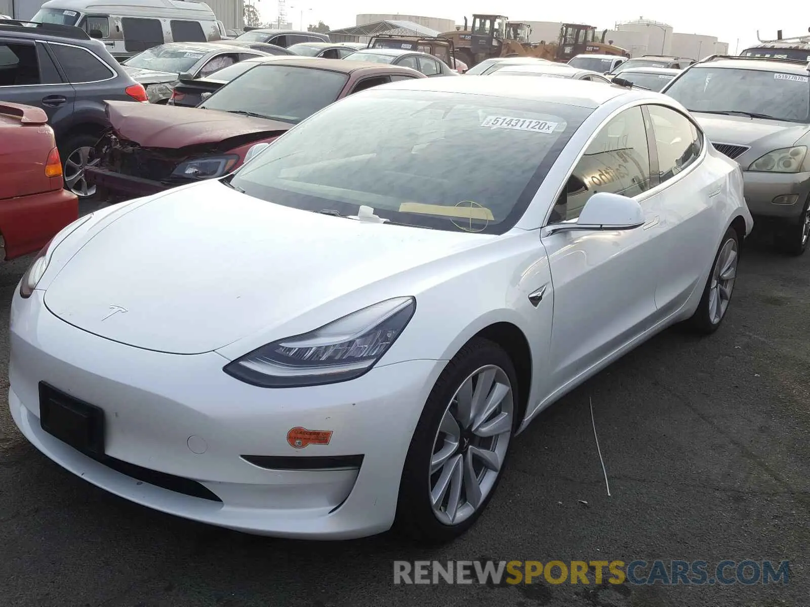 2 Photograph of a damaged car 5YJ3E1EA6LF661916 TESLA MODEL 3 2020