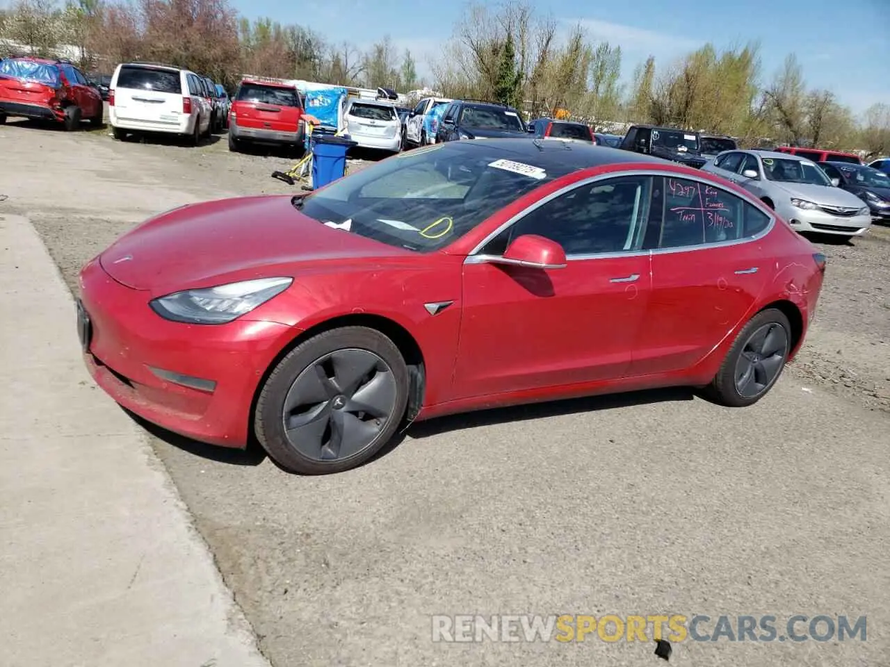 1 Photograph of a damaged car 5YJ3E1EA6LF705655 TESLA MODEL 3 2020