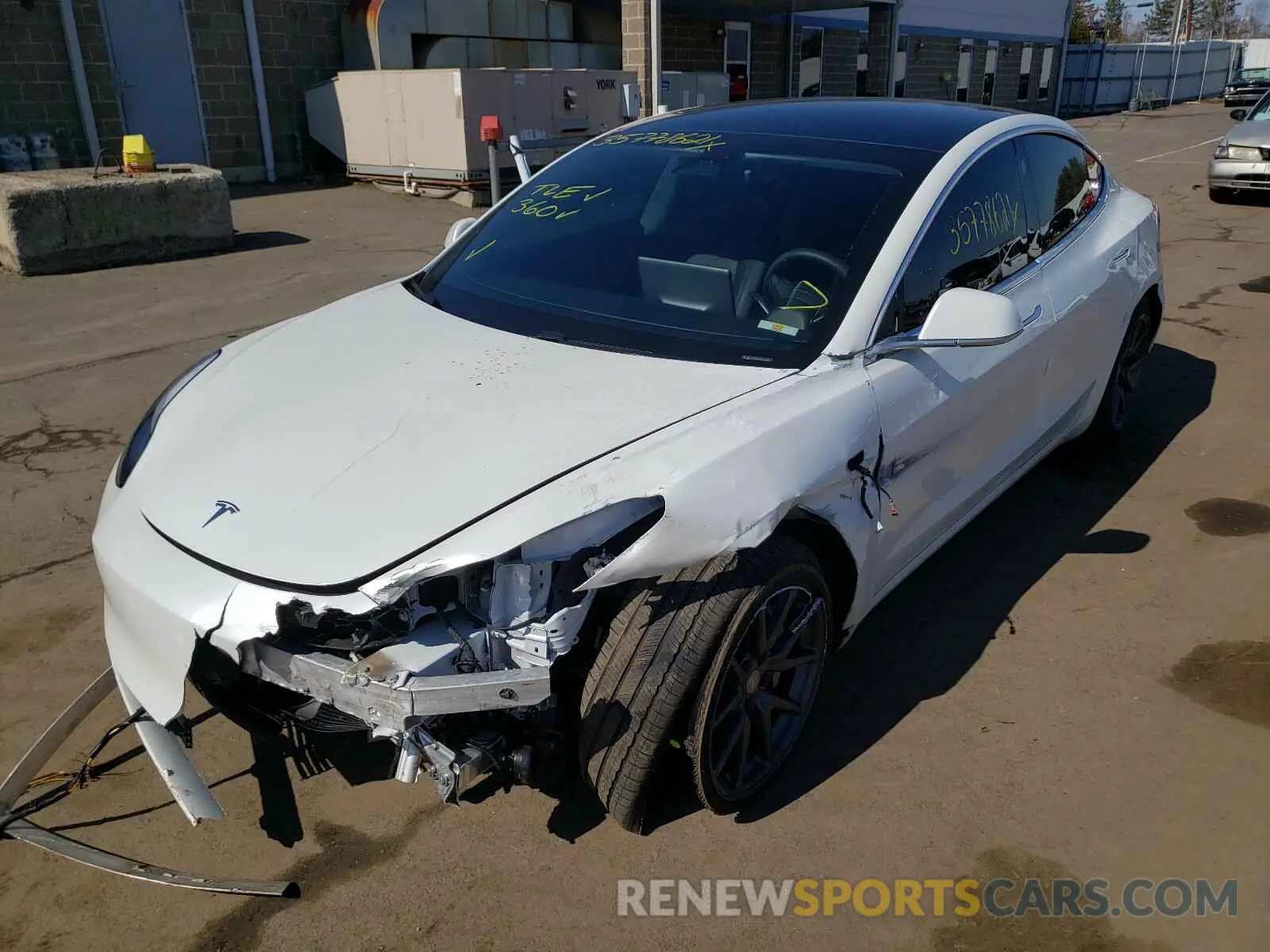 2 Photograph of a damaged car 5YJ3E1EA6LF737599 TESLA MODEL 3 2020
