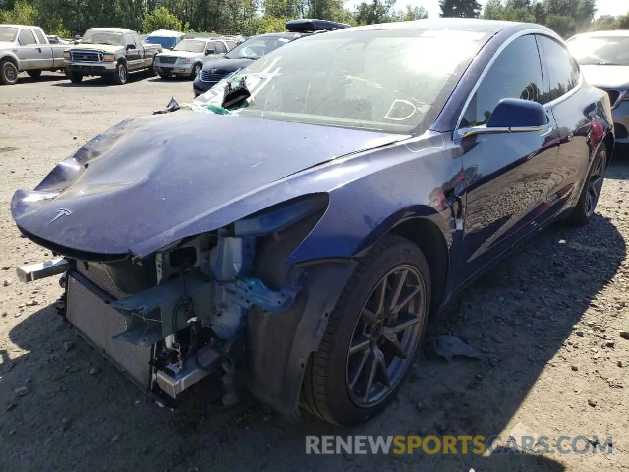 2 Photograph of a damaged car 5YJ3E1EA6LF738168 TESLA MODEL 3 2020