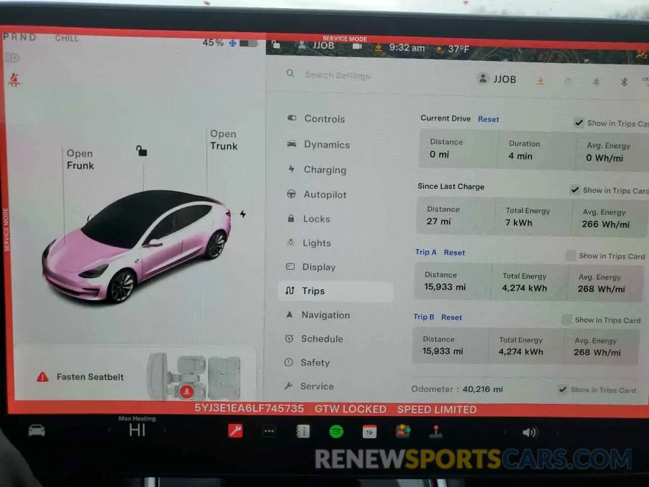 9 Фотография поврежденного автомобиля 5YJ3E1EA6LF745735 TESLA MODEL 3 2020