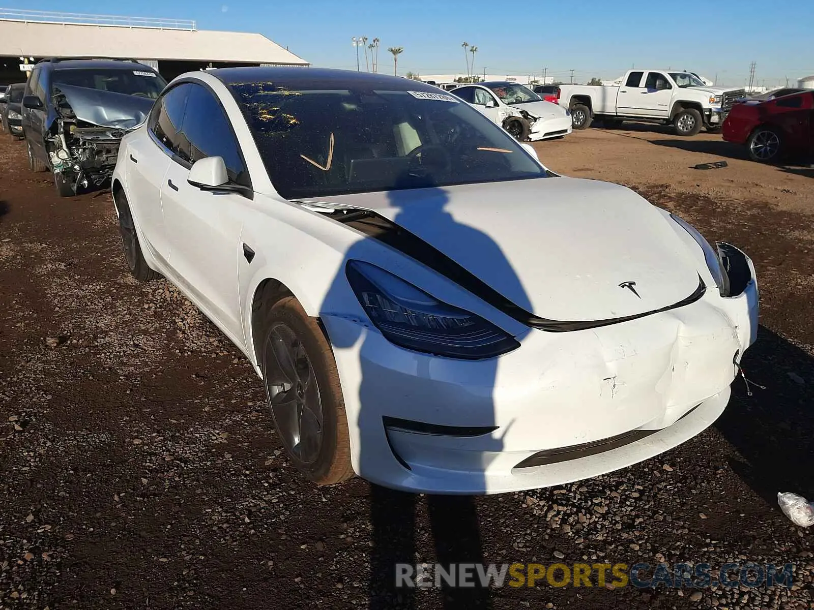 1 Photograph of a damaged car 5YJ3E1EA6LF803892 TESLA MODEL 3 2020