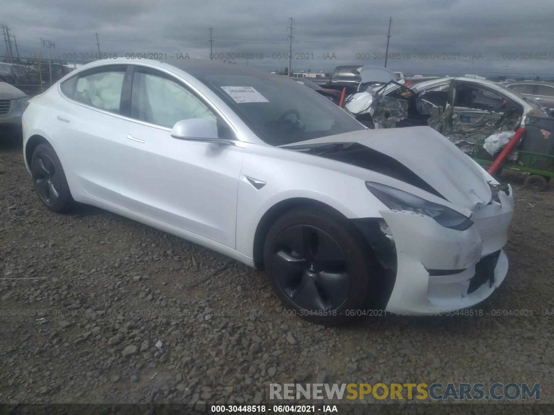 1 Photograph of a damaged car 5YJ3E1EA6LF805142 TESLA MODEL 3 2020