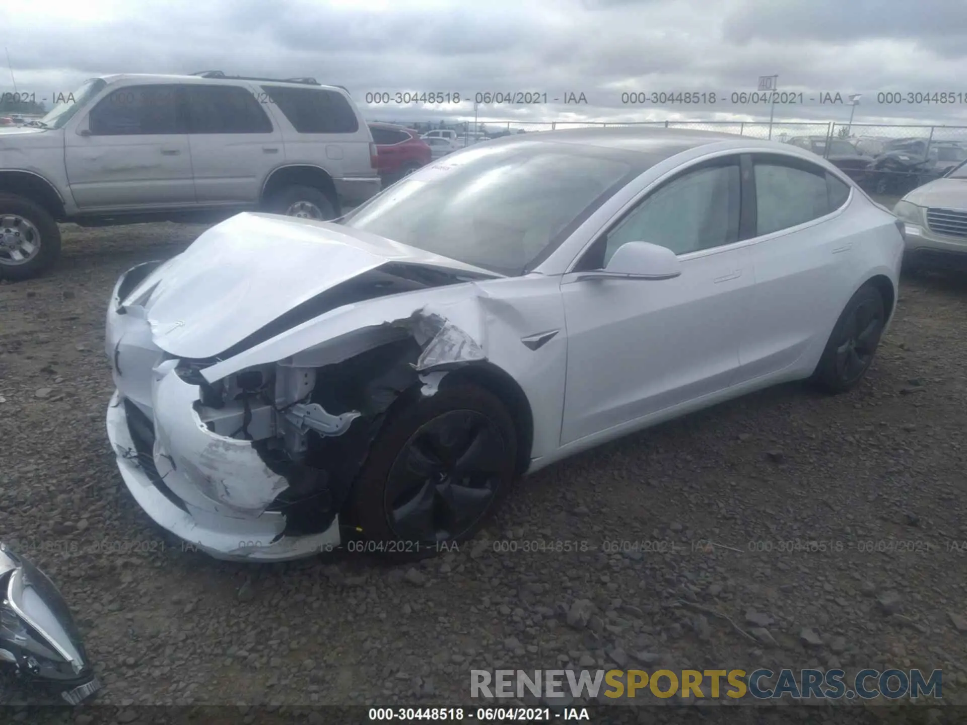 2 Photograph of a damaged car 5YJ3E1EA6LF805142 TESLA MODEL 3 2020