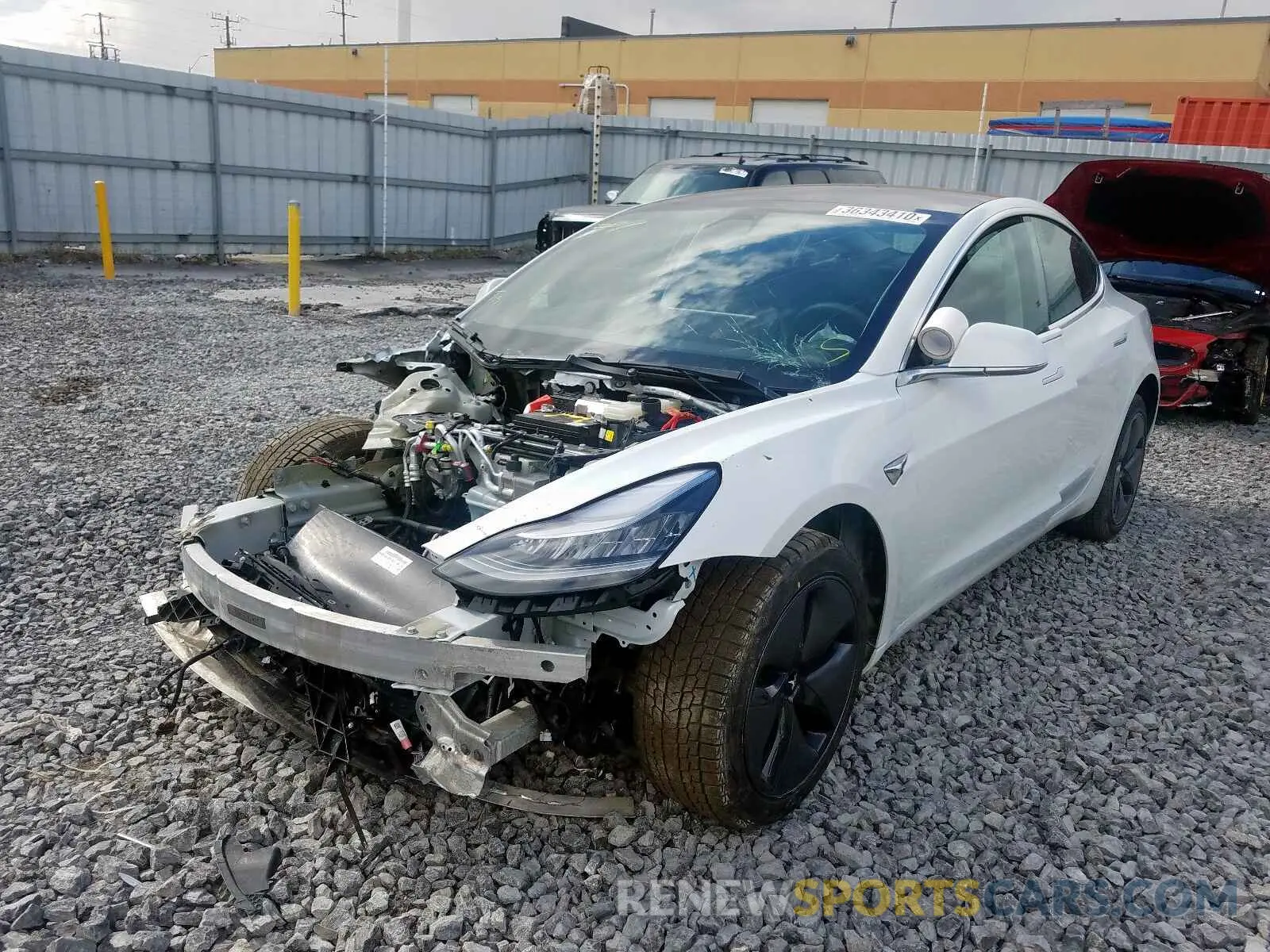 2 Photograph of a damaged car 5YJ3E1EA7LF529330 TESLA MODEL 3 2020