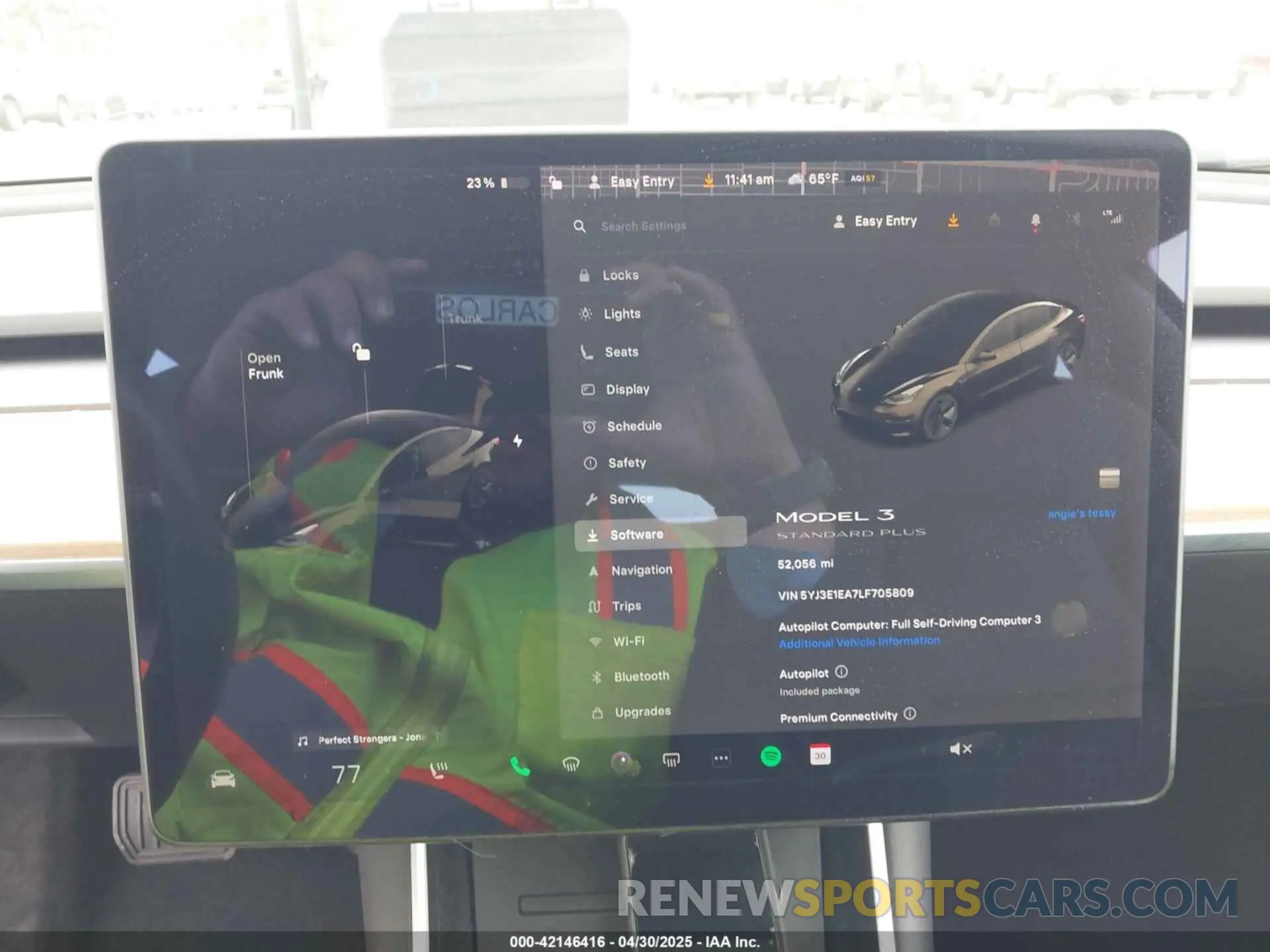 19 Photograph of a damaged car 5YJ3E1EA7LF705809 TESLA MODEL 3 2020