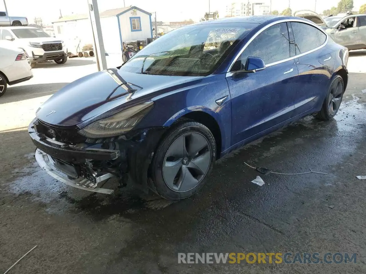 1 Photograph of a damaged car 5YJ3E1EA7LF705907 TESLA MODEL 3 2020