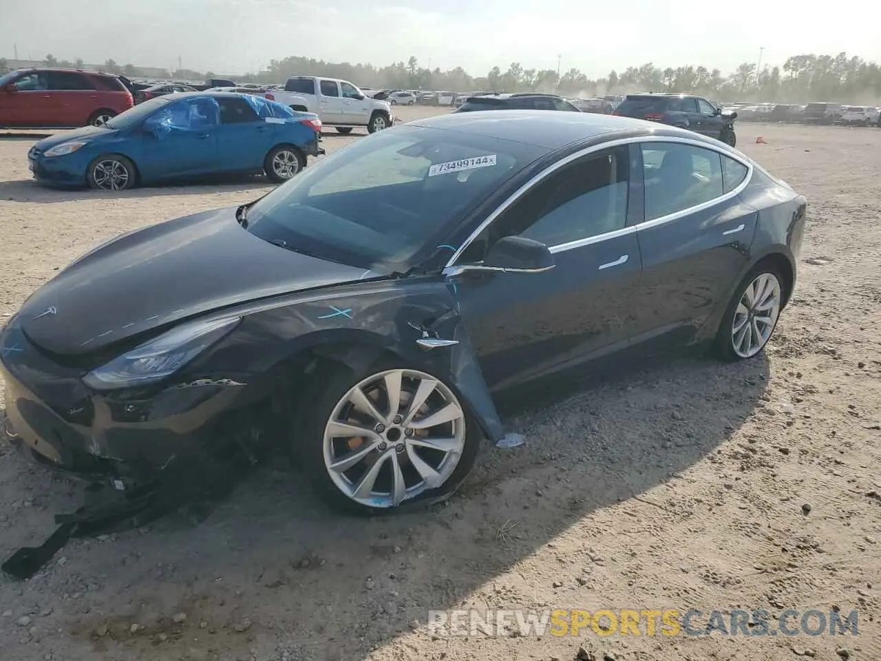 1 Photograph of a damaged car 5YJ3E1EA7LF785533 TESLA MODEL 3 2020